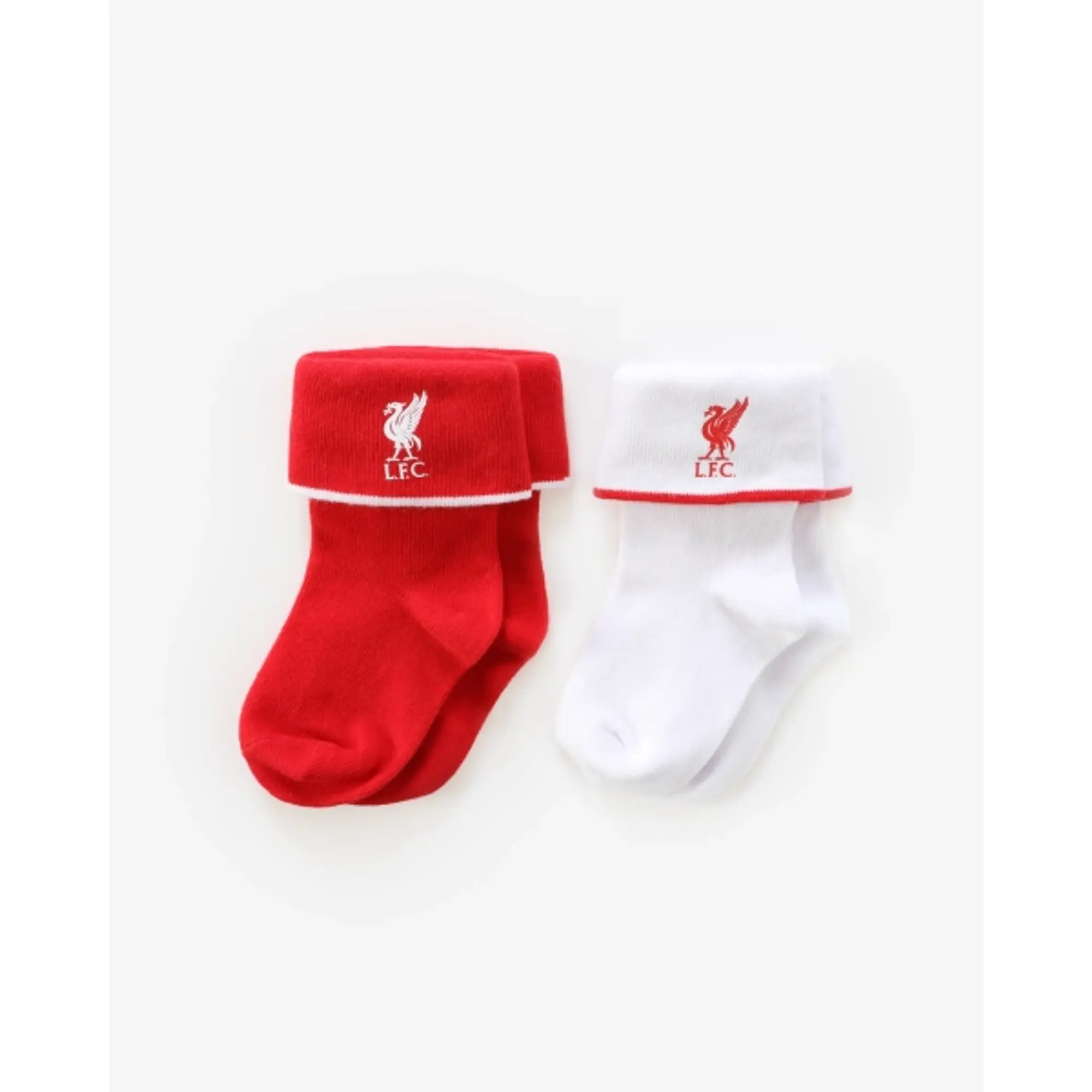 Liverpool FC LFC 2 Pack Red & White Baby Socks