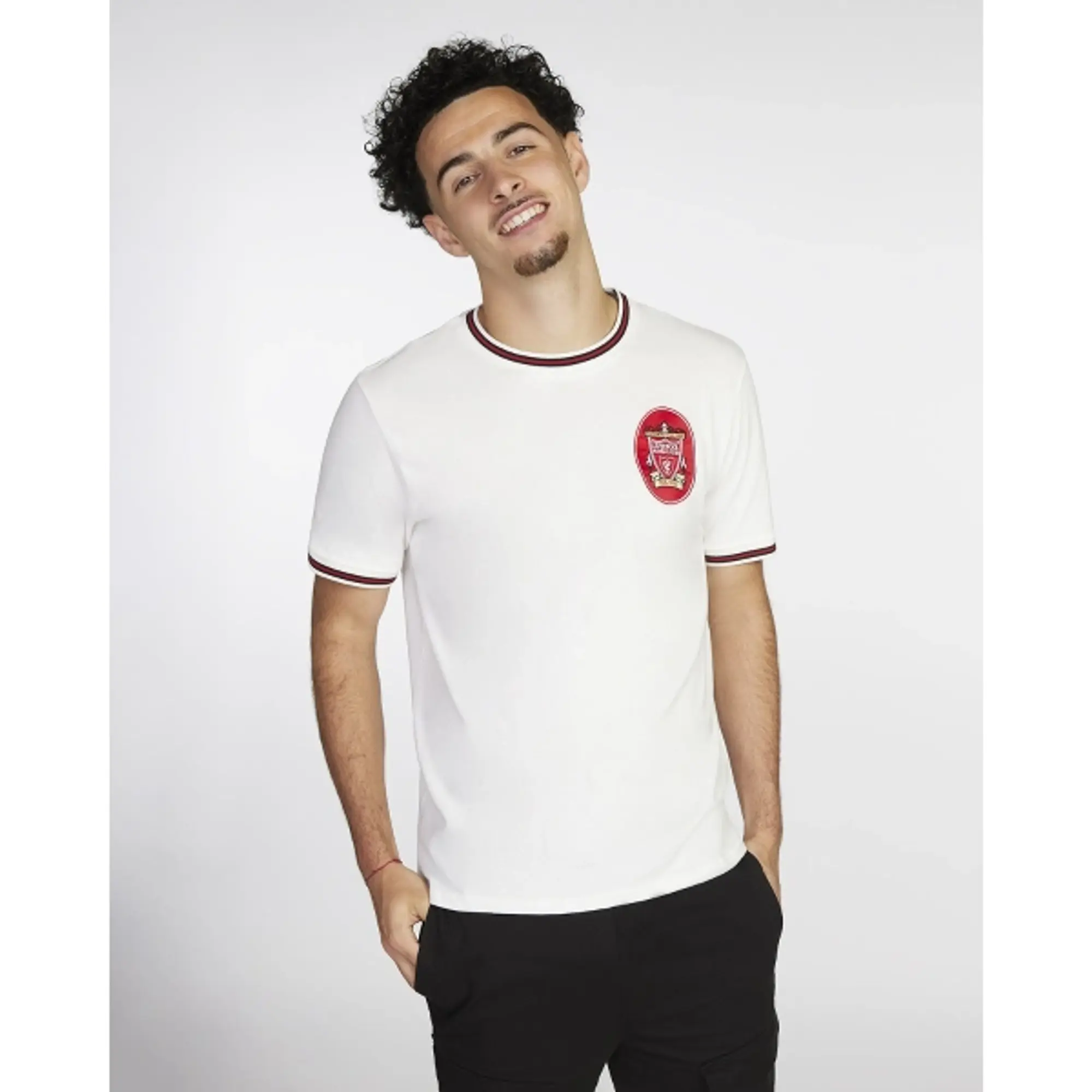 Liverpool FC LFC Mens Heritage 97 Ecru Away Tee