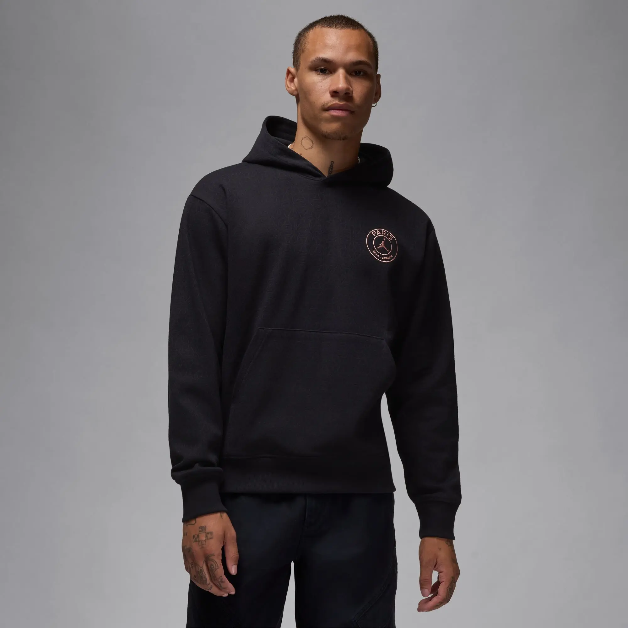 Nike Jordan Sweatshirt Jordan Paris Saint-Germain Men's Fleece Pullover Hoodie Off Noir/ Black M