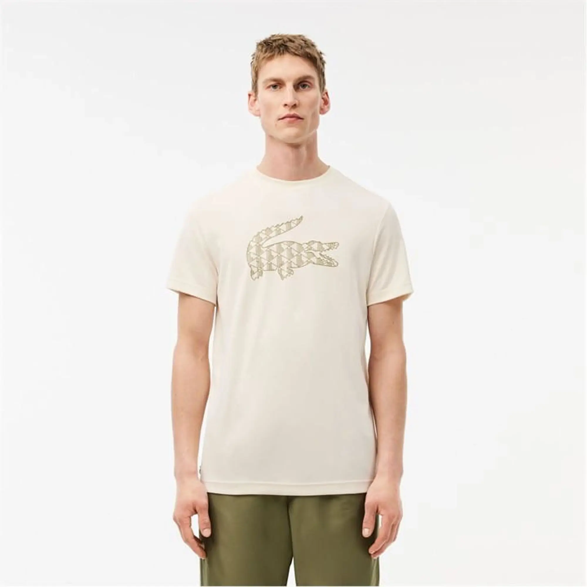 Lacoste Big Croc Logo - White