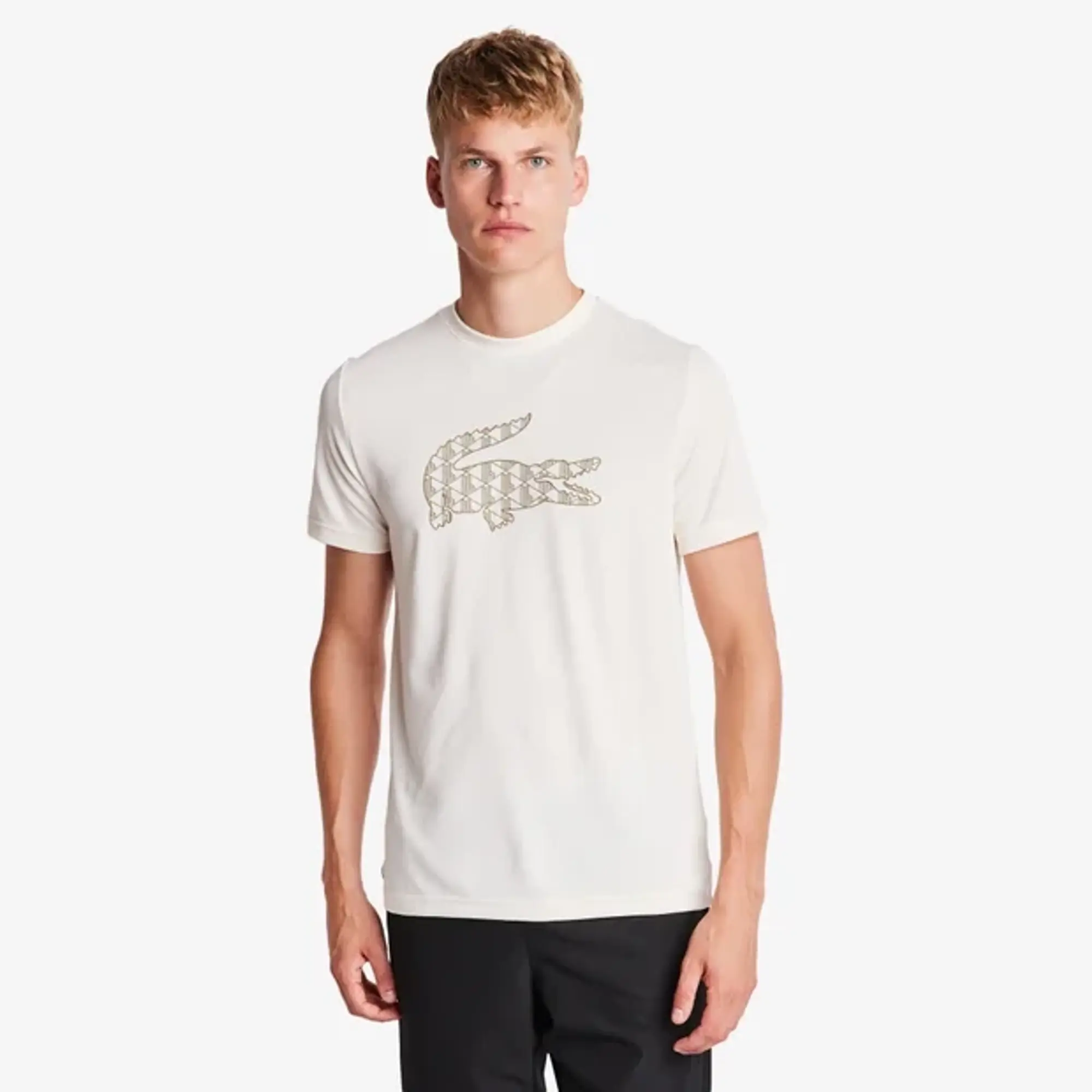 Lacoste Big Croc Logo - White