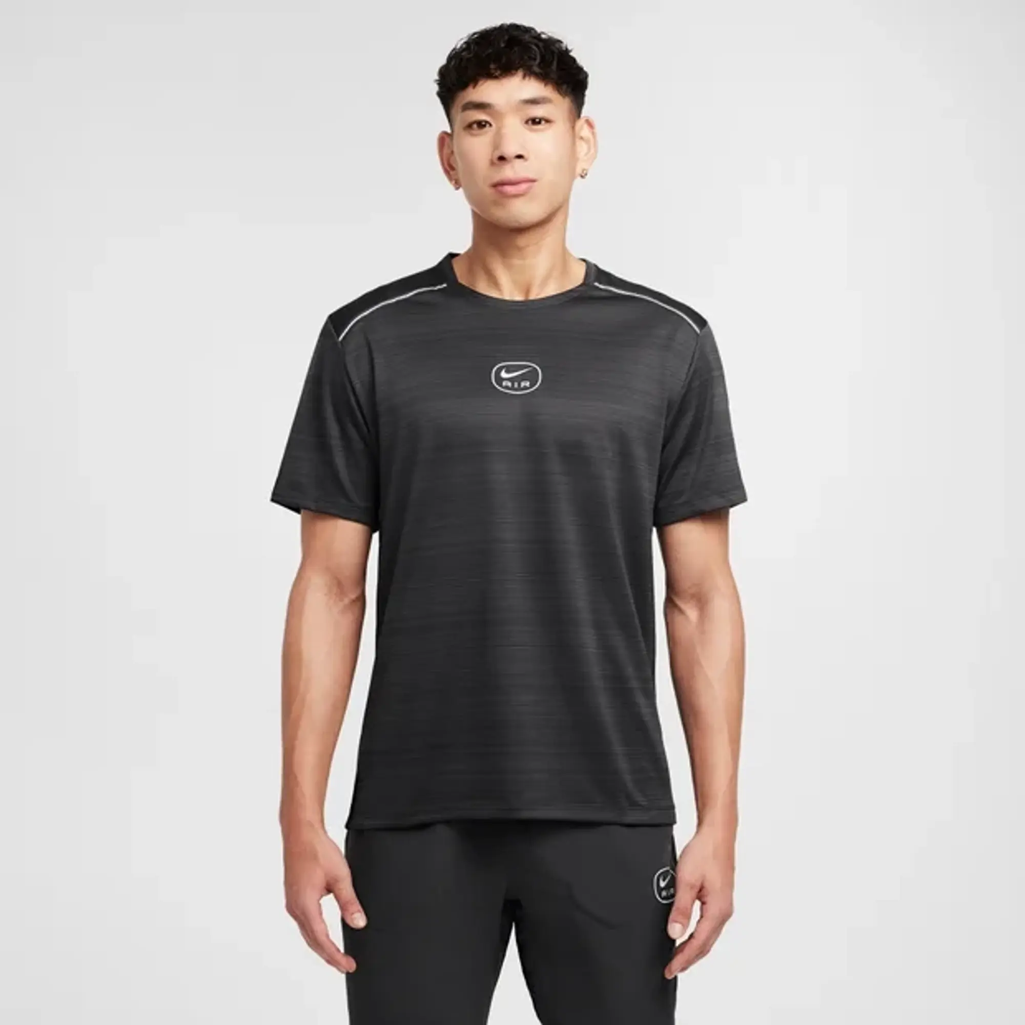 Nike Swoosh Air Run Miler T-Shirt - Grey - Size 2XL - Grey