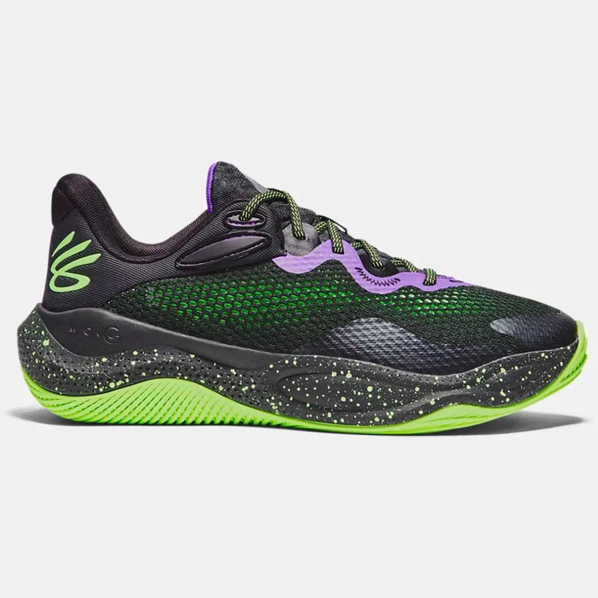 Under Armour Unisex Curry Splash 24 Basketball Shoes Purple / Lavish / Hyper Green 11
