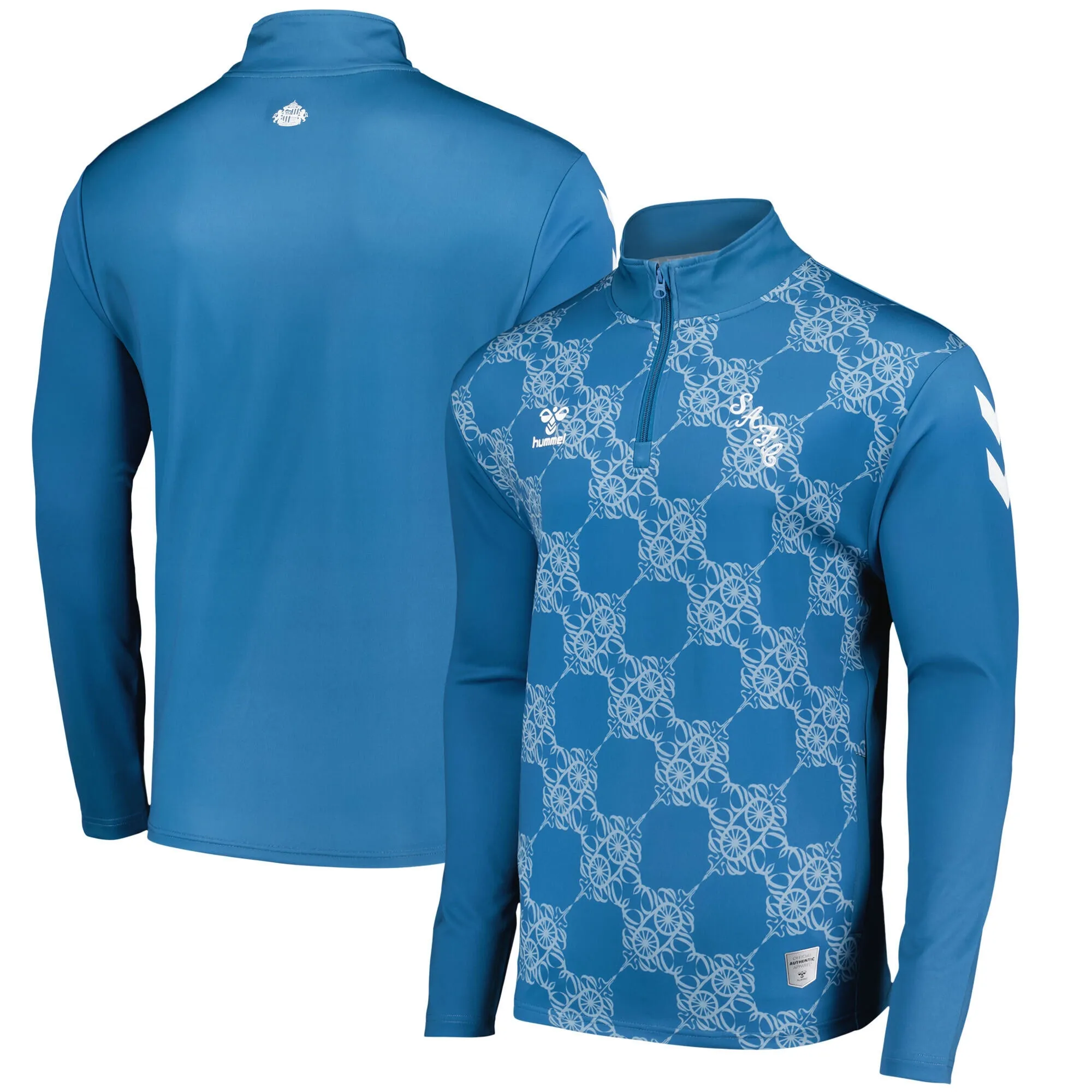 Sunderland Hummel Third Pre-Match Half Zip - Blue - Kids