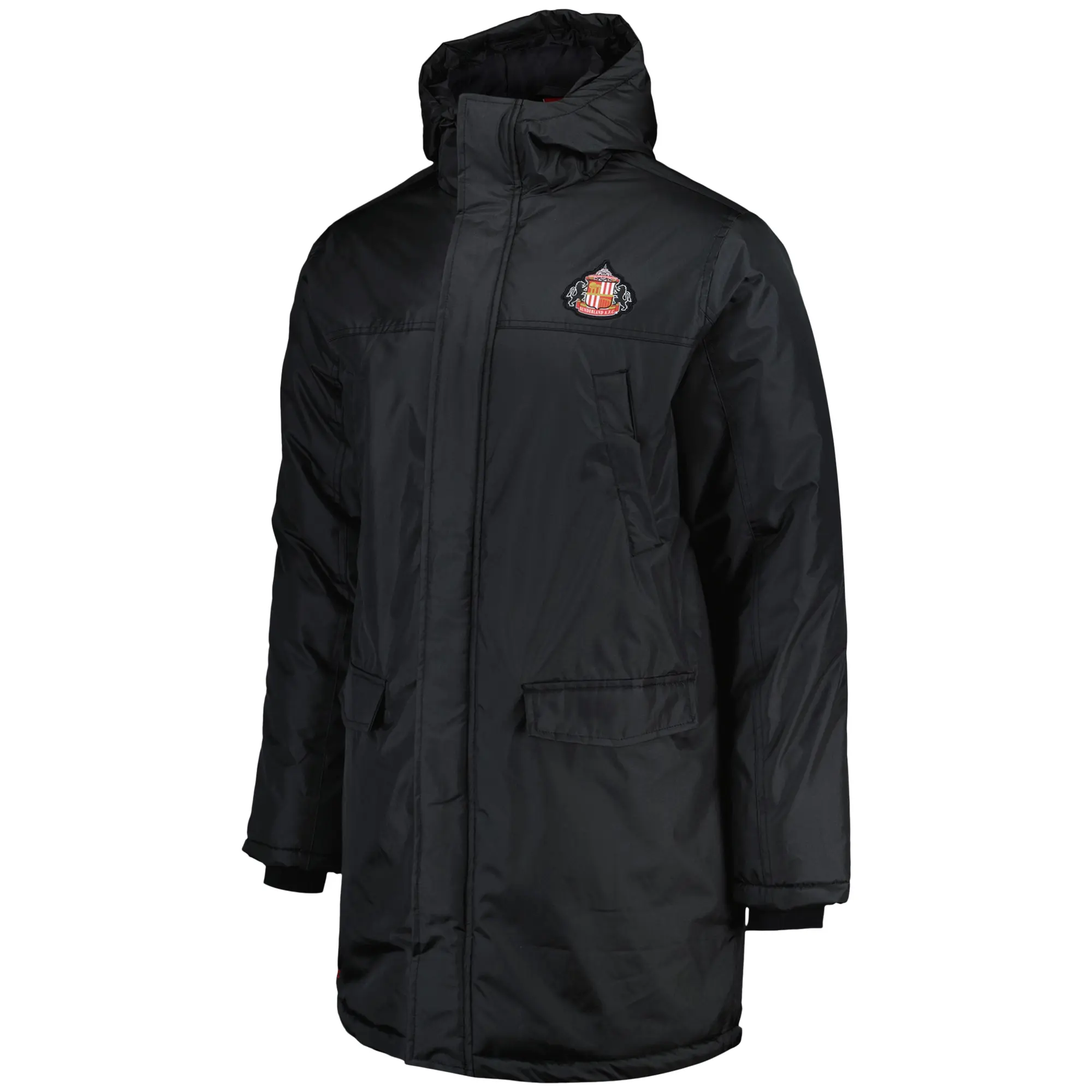 Source Lab Limited Sunderland Core Long Stadium Jacket - Black - Mens