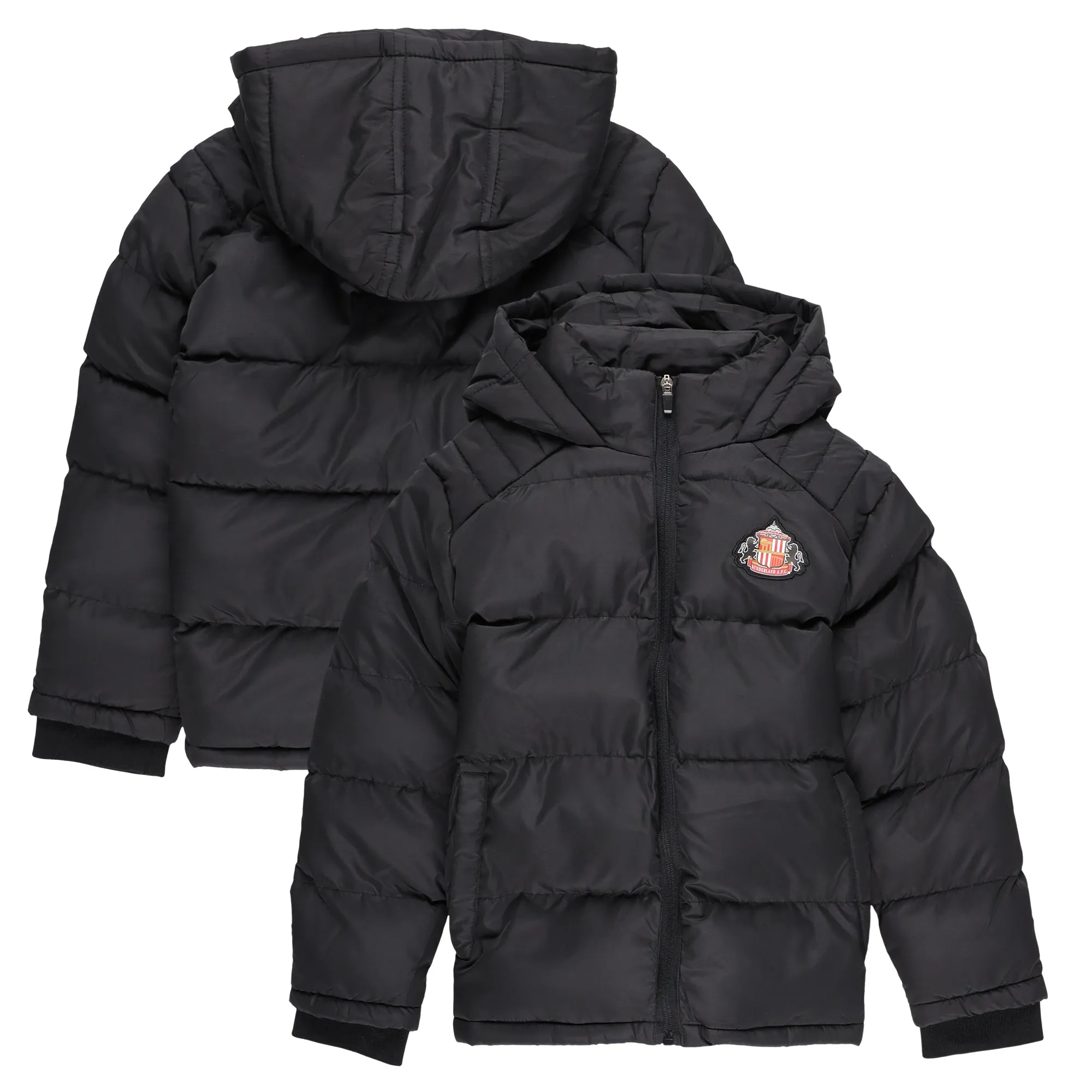Source Lab Limited Sunderland Soft Touch Padded Jacket - Black - Kids