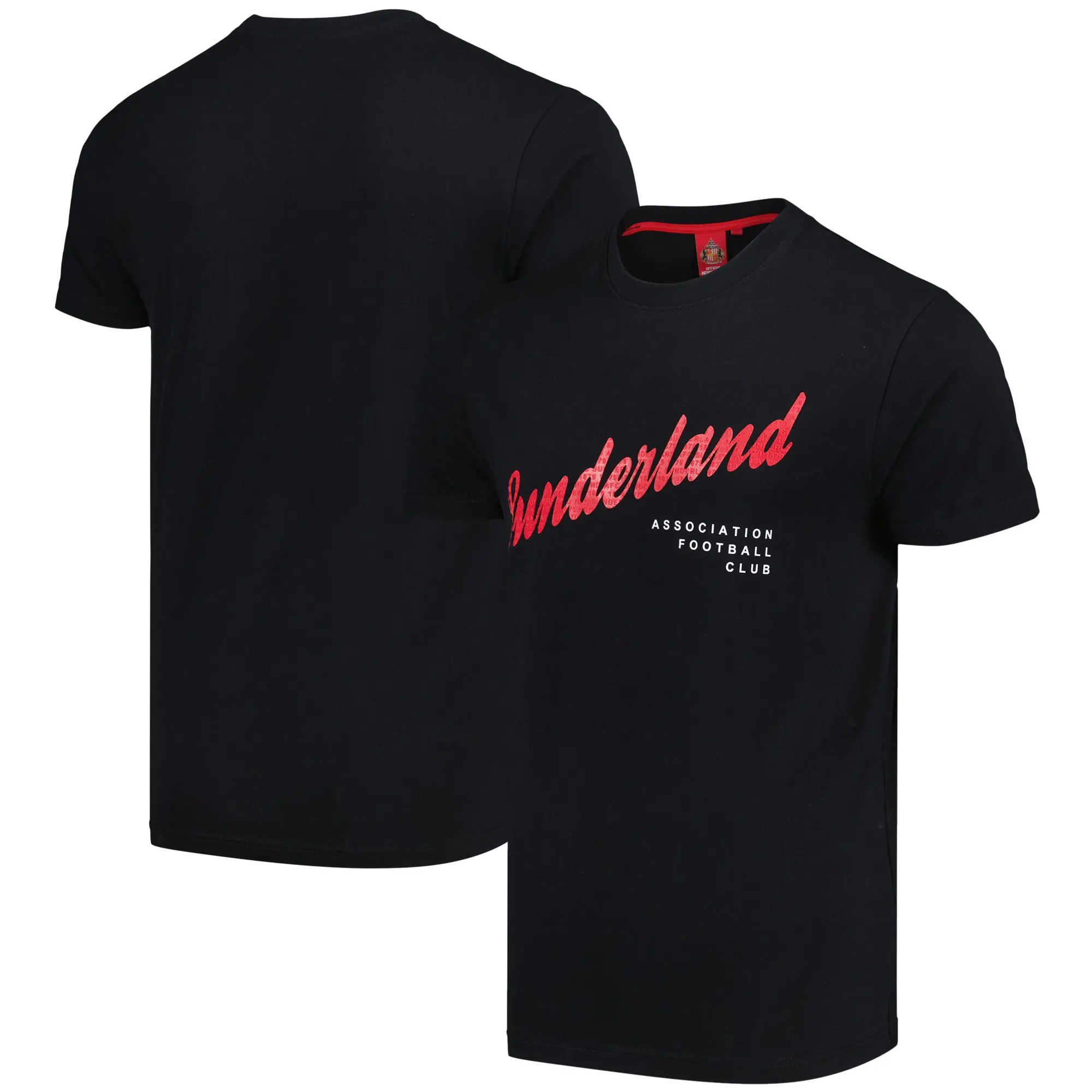 Fanatics Sunderland Raised Rubber Graphic T-Shirt - Black - Mens