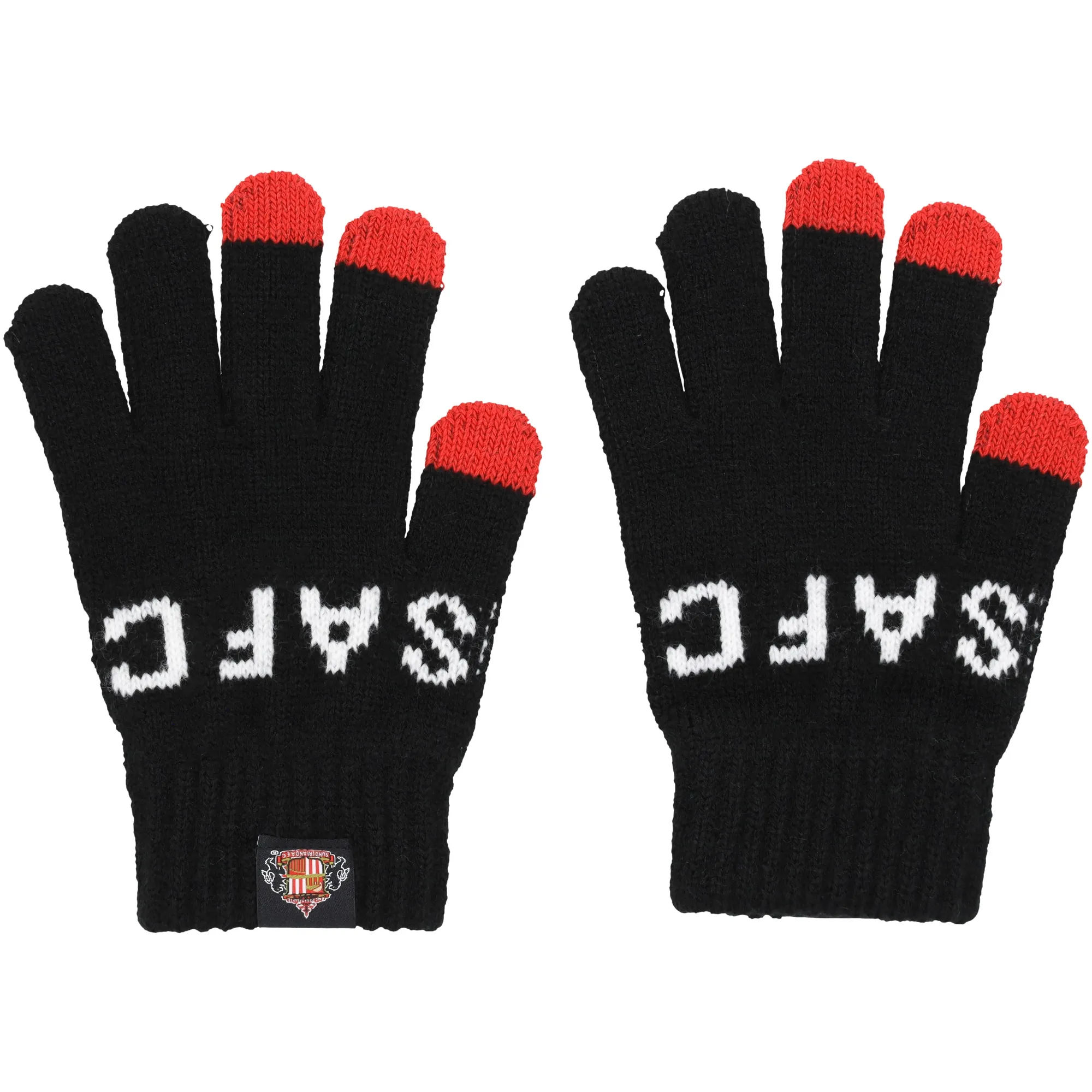 DREW PEARSON FRESH CAPS Sunderland Touchscreen Gloves - Black - Kids