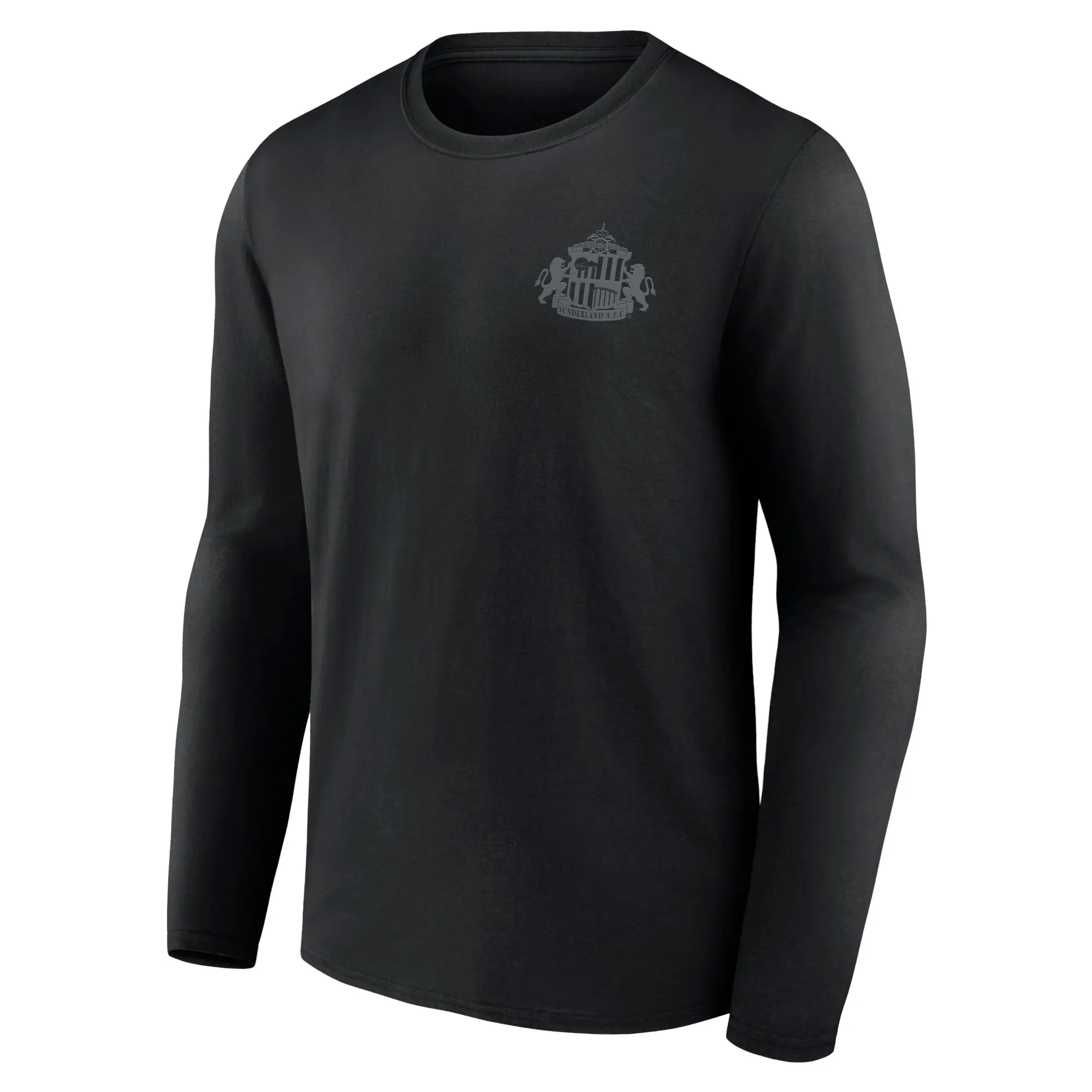 No Brand Sunderland Loop Graphic Long Sleeve T-Shirt - Black