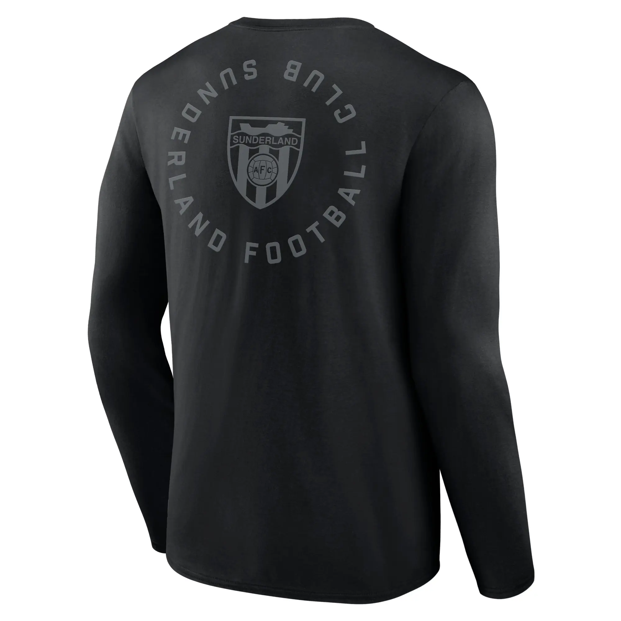 No Brand Sunderland Loop Graphic Long Sleeve T-Shirt - Black