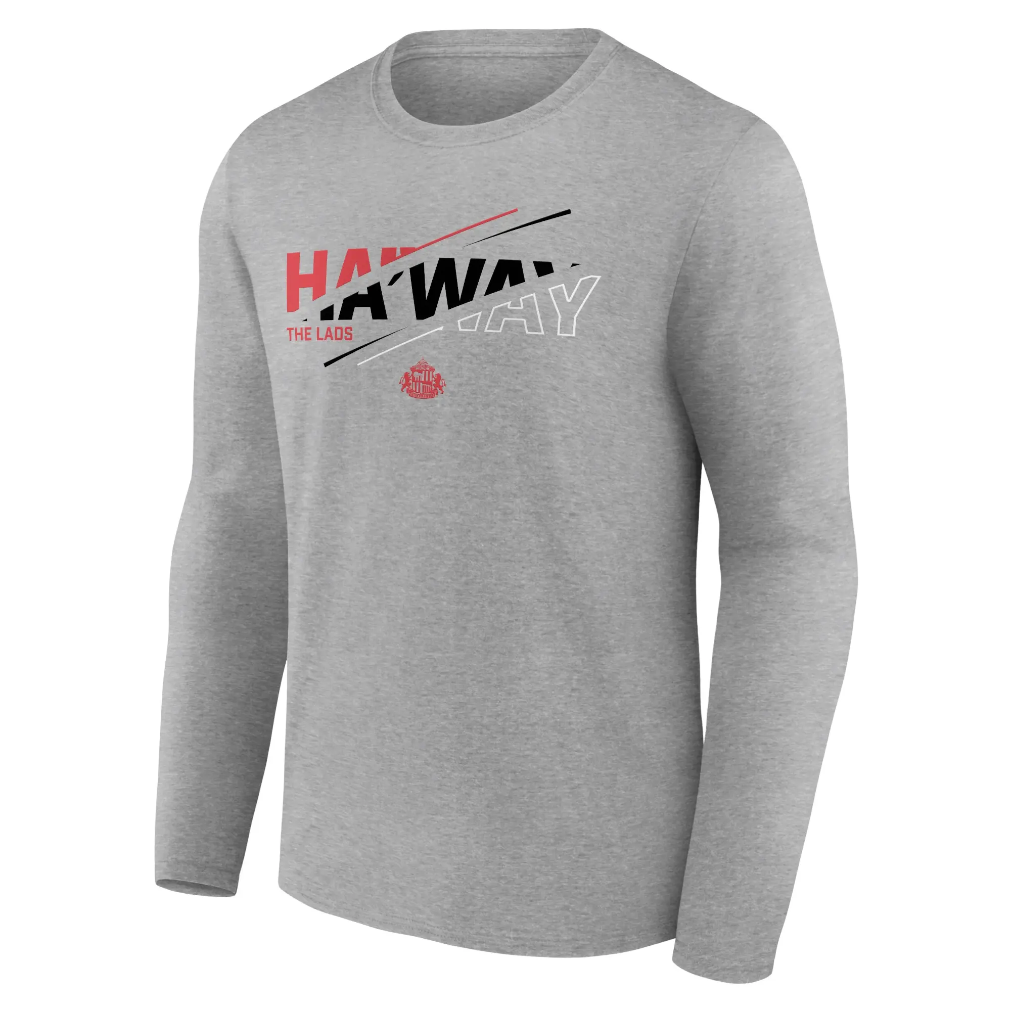 No Brand Sunderland Ha'way Graphic Long Sleeve T-Shirt - Sports Grey - Mens