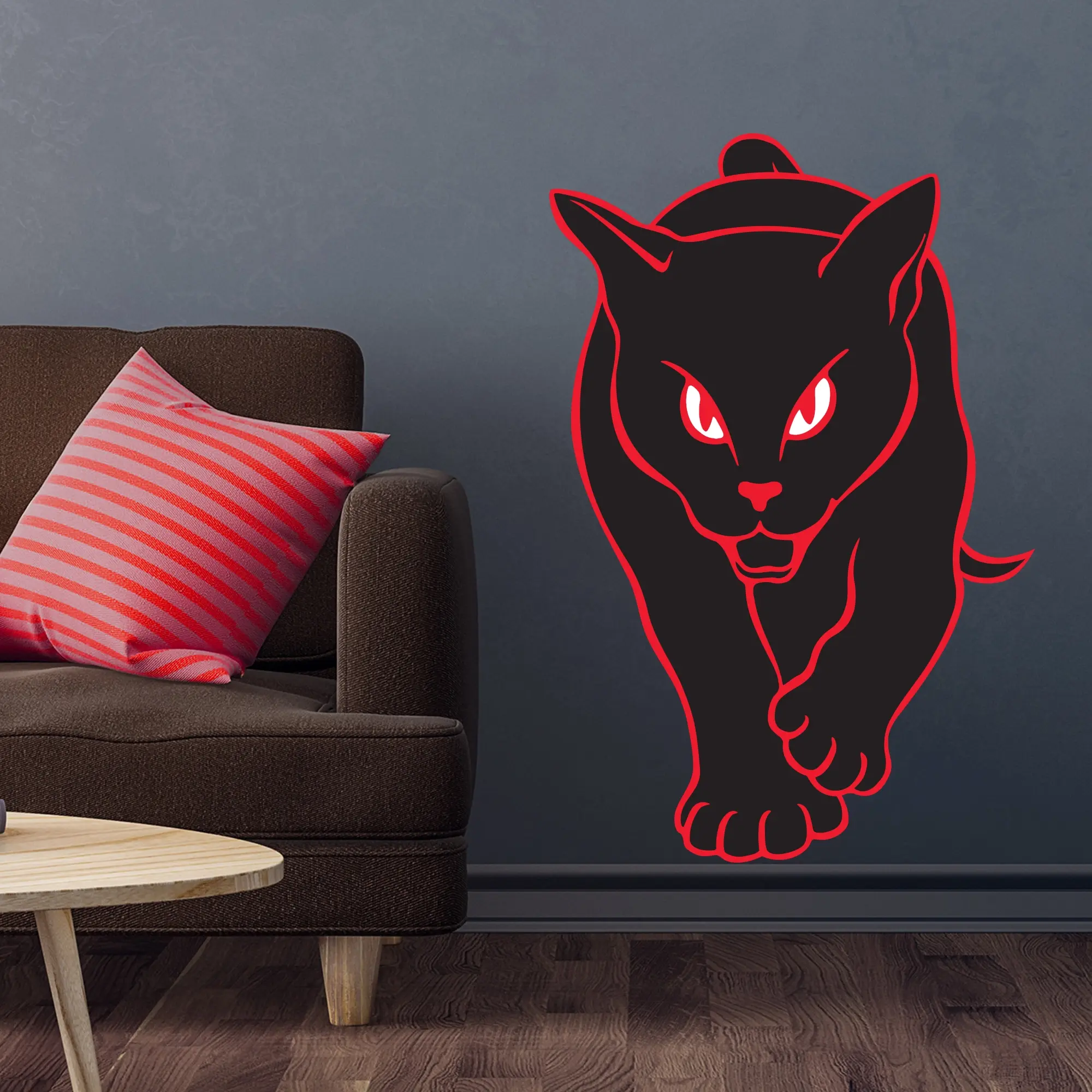 Sunderland Black Cat Spot Wall Sticker - 60cm height x 40cm width
