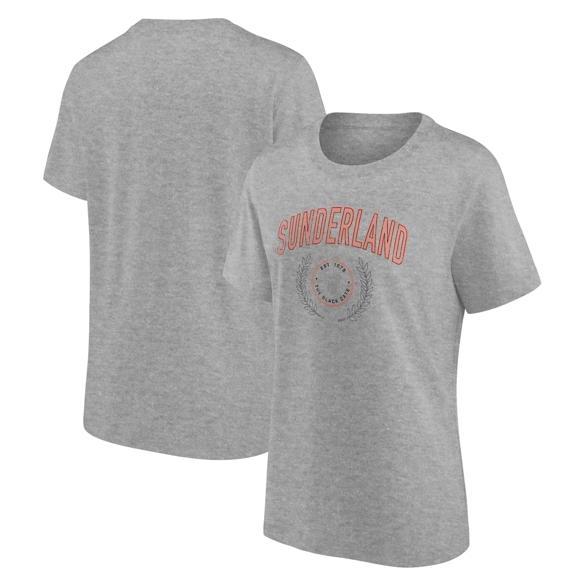 No Brand Sunderland Rebel Academia Graphic T-Shirt - Sports Grey - Womens