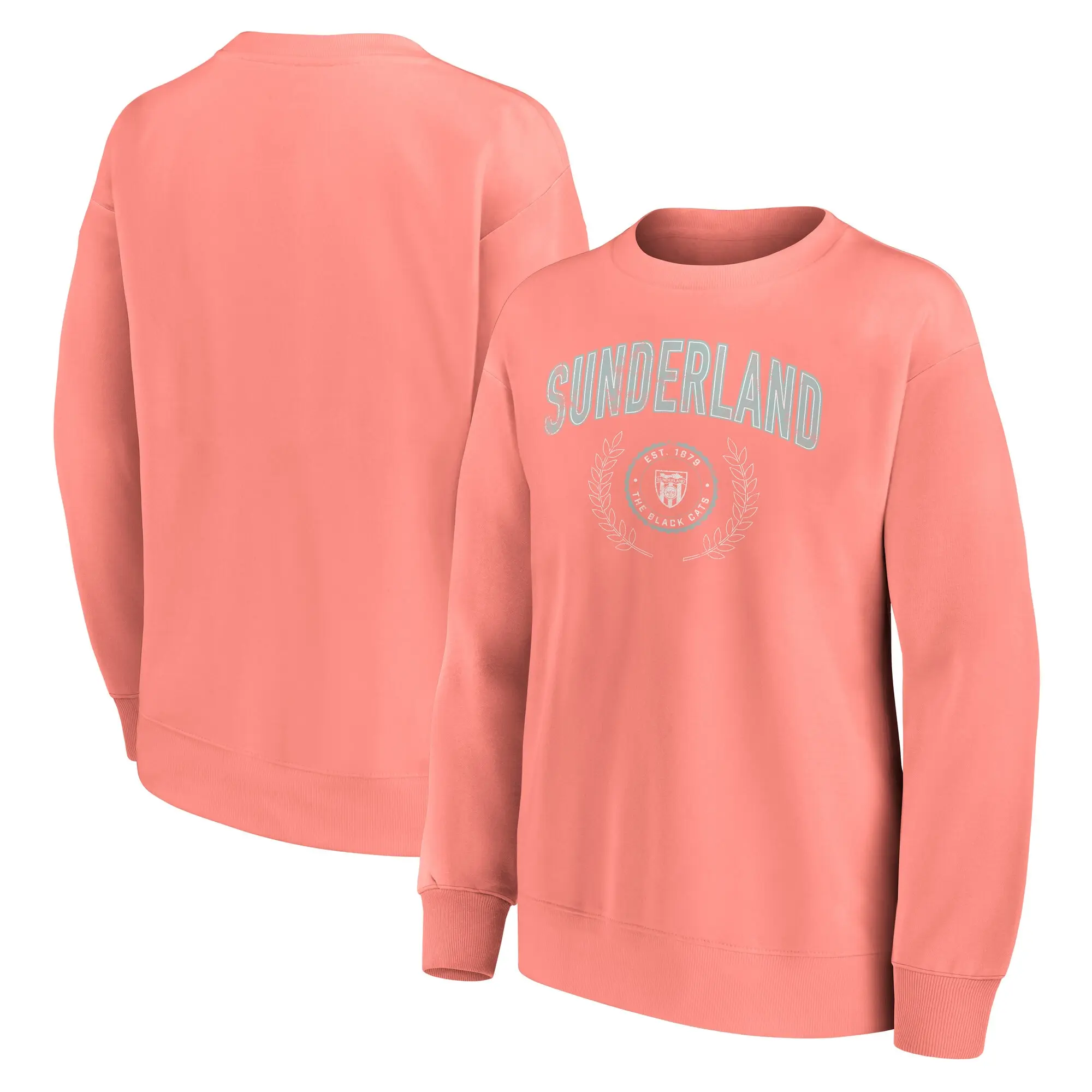 Fanatics Sunderland Rebel Academia Graphic Oversized Crew Sweatshirt - Coral Haze - Womens