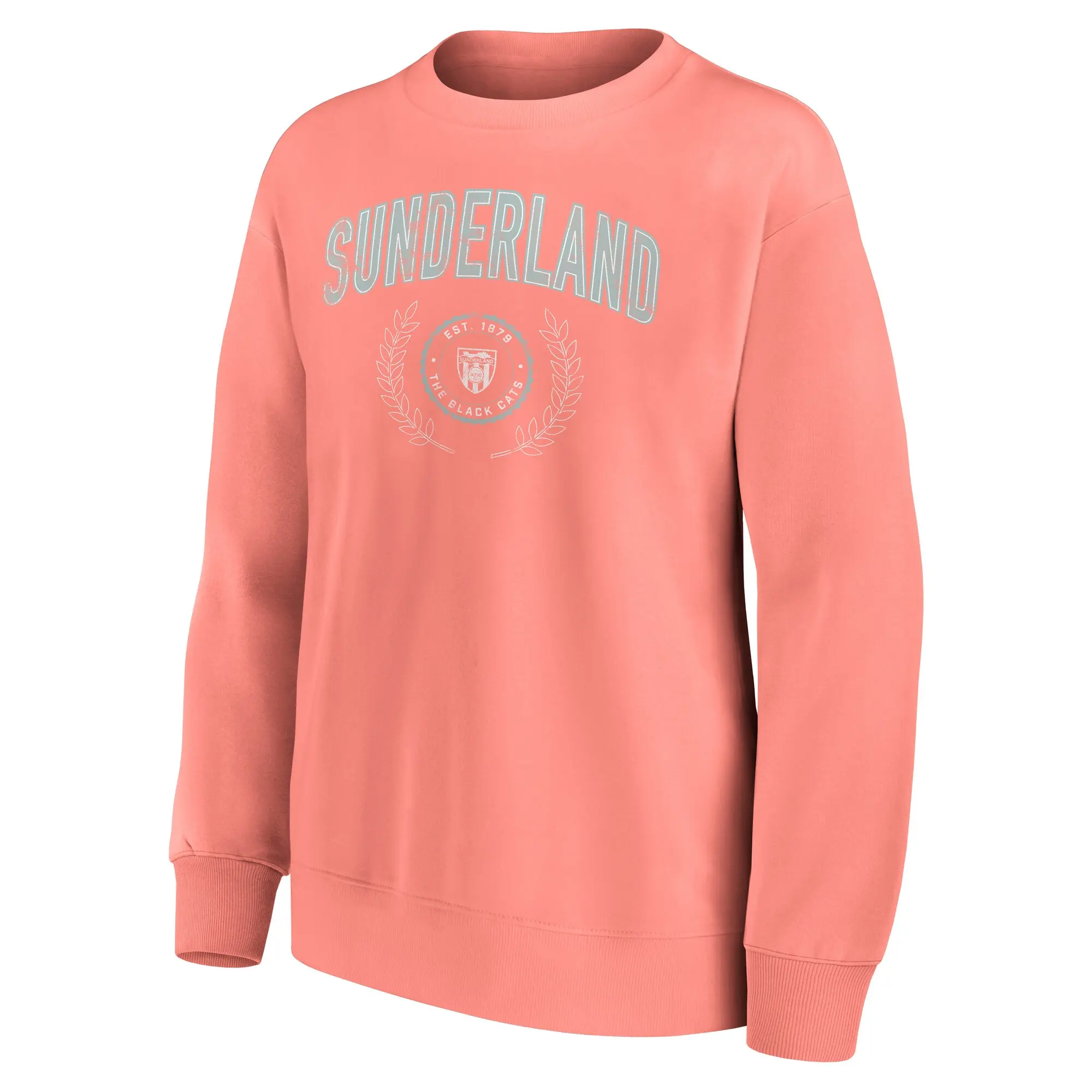 Fanatics Sunderland Rebel Academia Graphic Oversized Crew Sweatshirt - Coral Haze - Womens