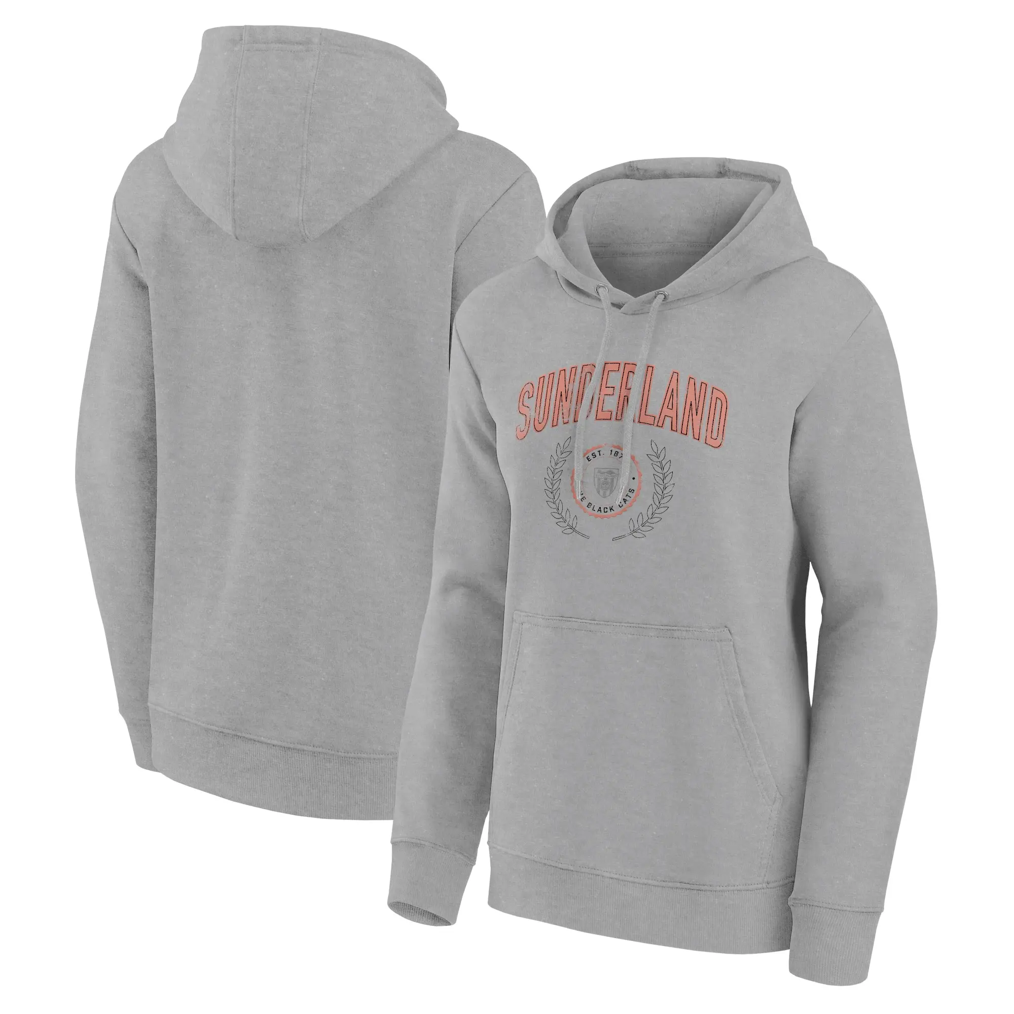 No Brand Sunderland Rebel Academia Graphic Hoodie - Sports Grey - Womens