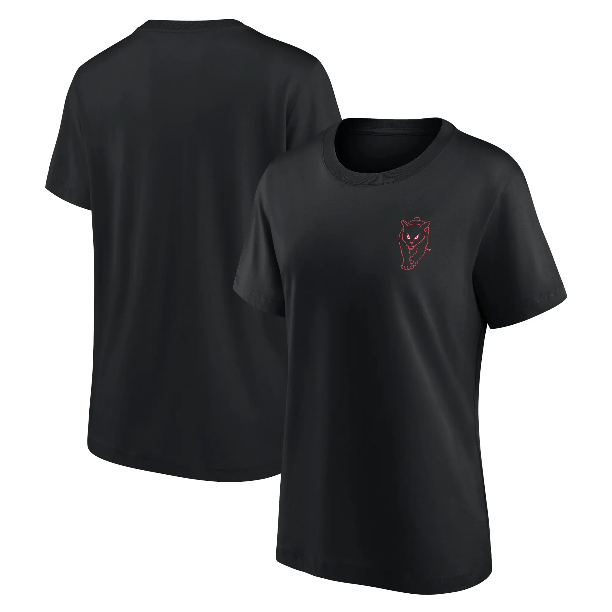 No Brand Sunderland Black Cat Crest Graphic T-Shirt - Black - Womens