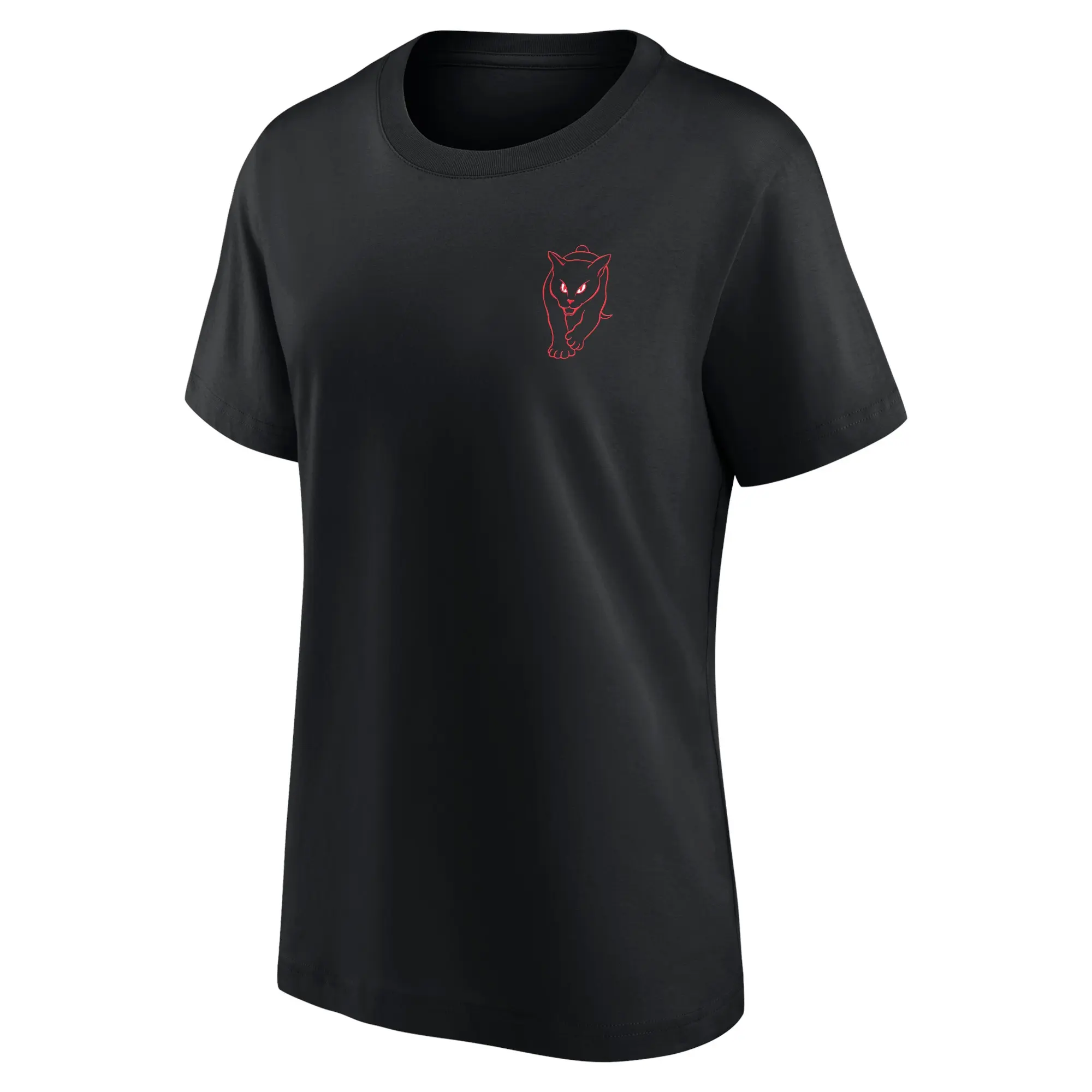 No Brand Sunderland Black Cat Crest Graphic T-Shirt - Black - Womens