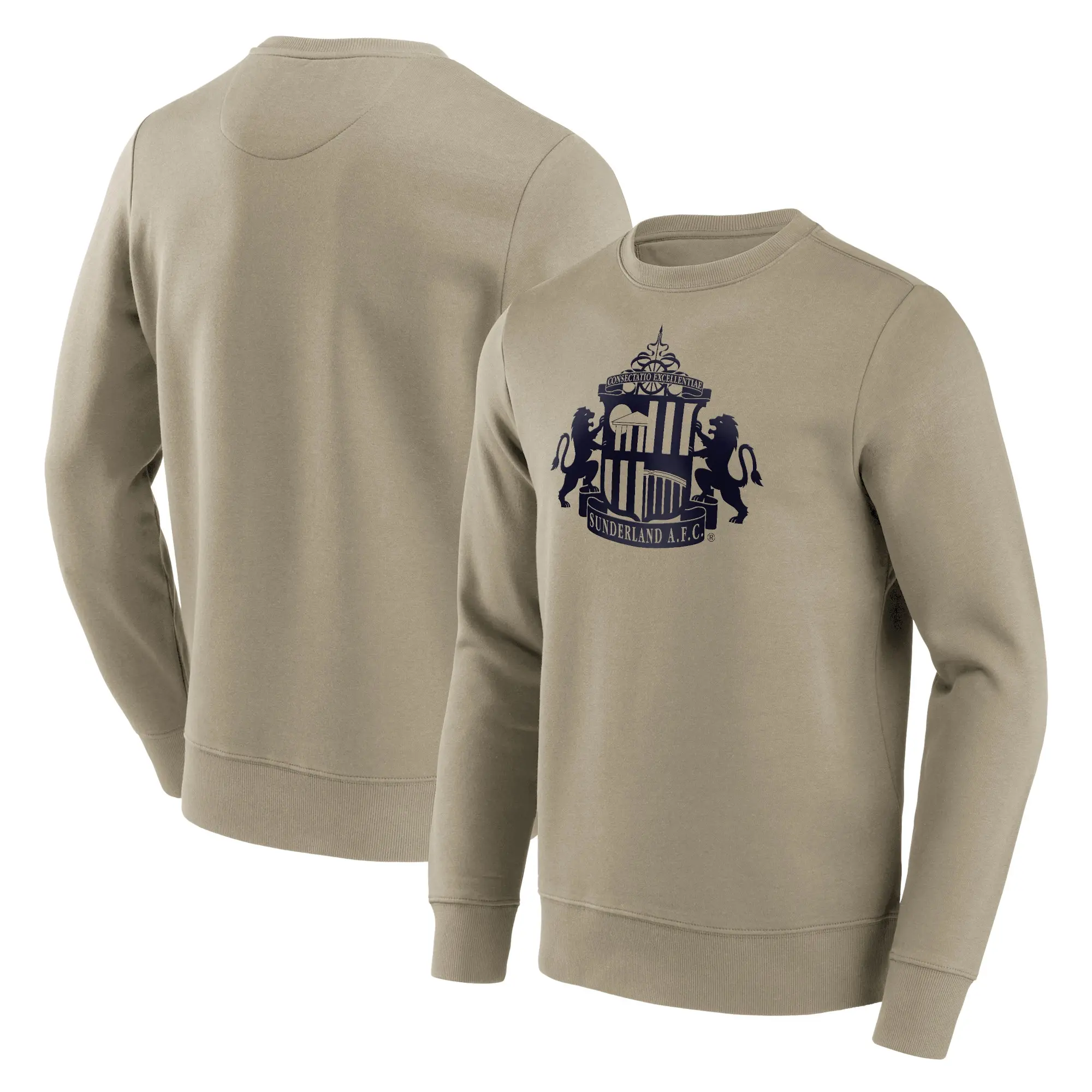 Brand Unknown Sunderland Mono Logo Graphic Crew Sweatshirt - Khaki - Mens