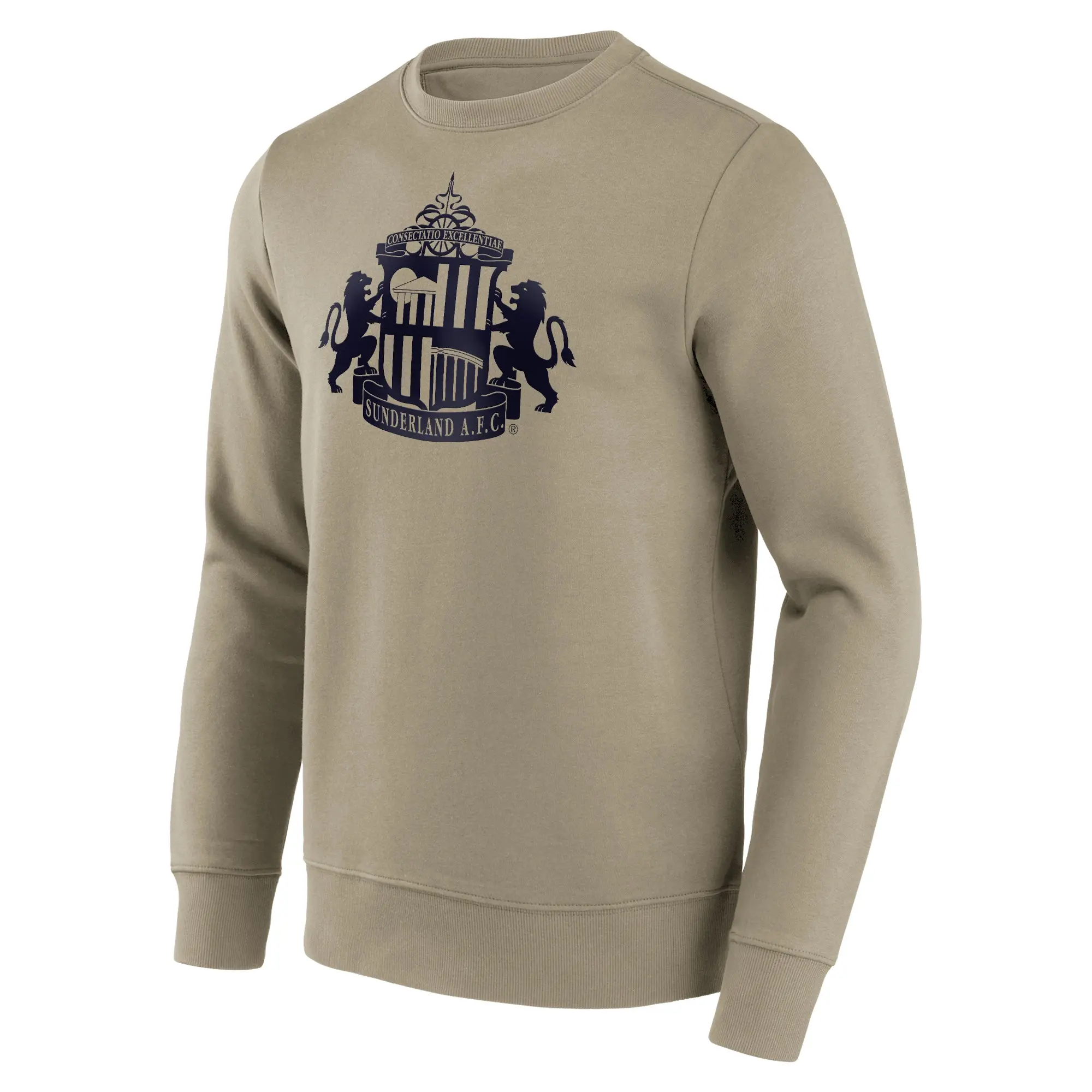 Brand Unknown Sunderland Mono Logo Graphic Crew Sweatshirt - Khaki - Mens