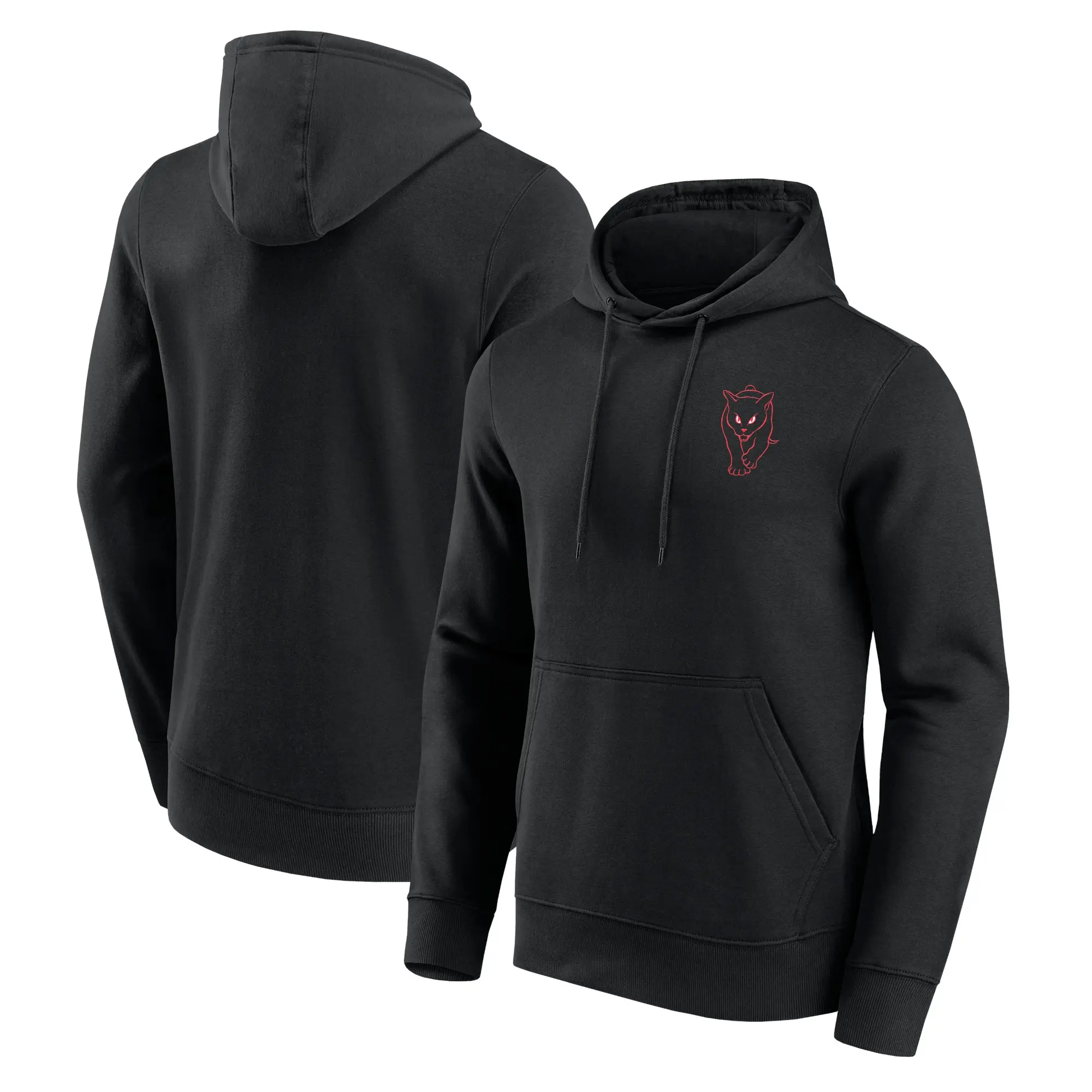 No Brand Sunderland Black Cat Crest Graphic Hoodie - Black - Mens