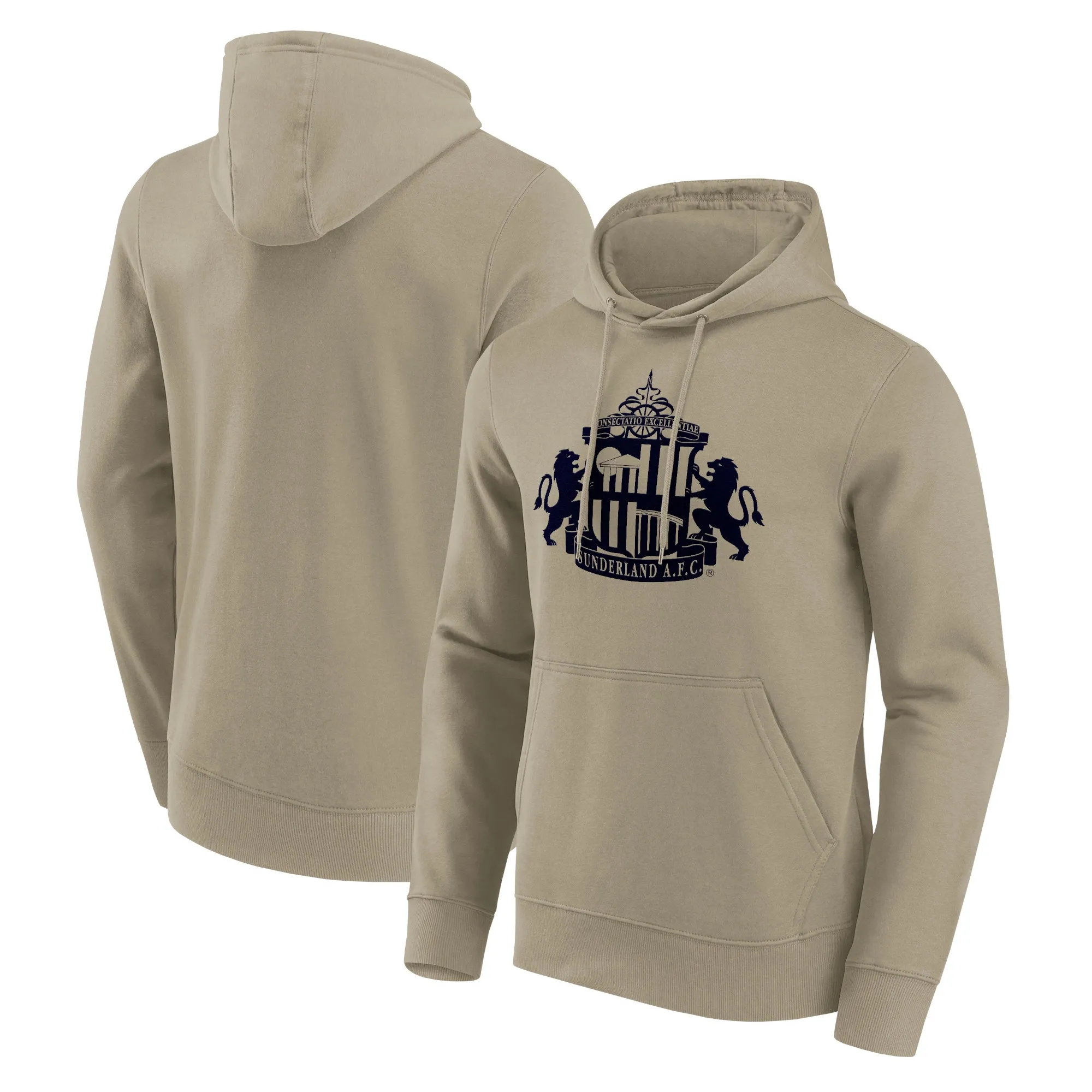 Fanatics Sunderland Mono Logo Graphic Hoodie - Khaki - Mens