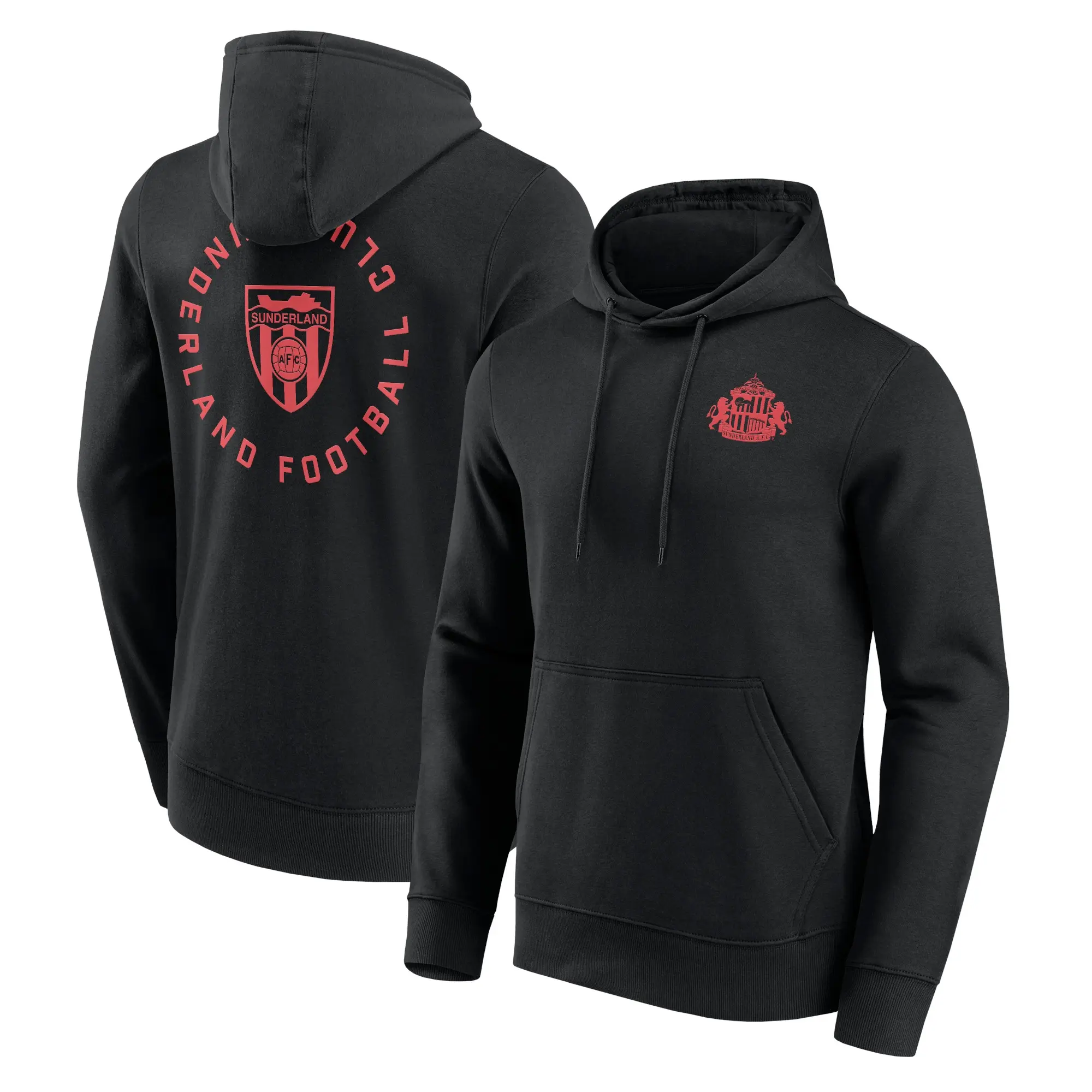 No Brand Sunderland Loop Graphic Hoodie - Black - Mens
