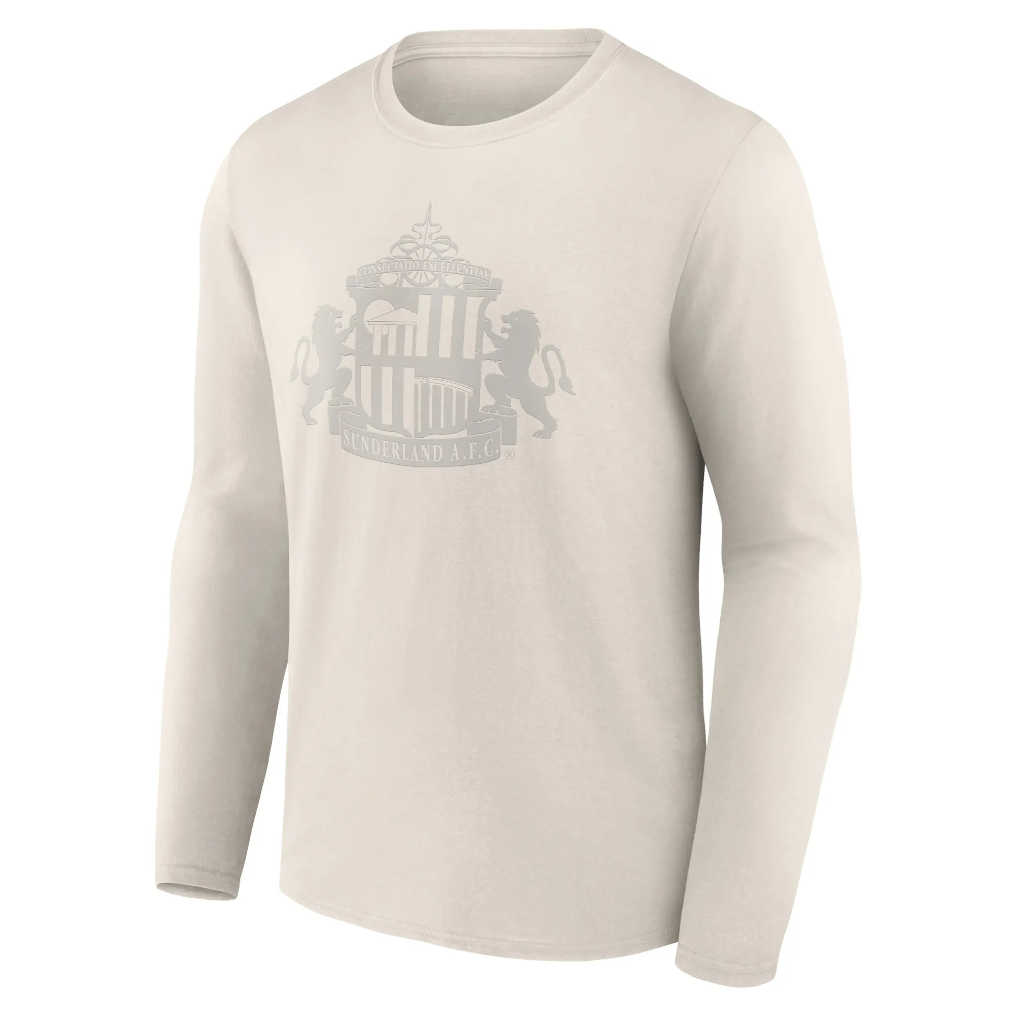 No Brand Sunderland Mono Logo Graphic Long Sleeve T-Shirt - Off White - Mens