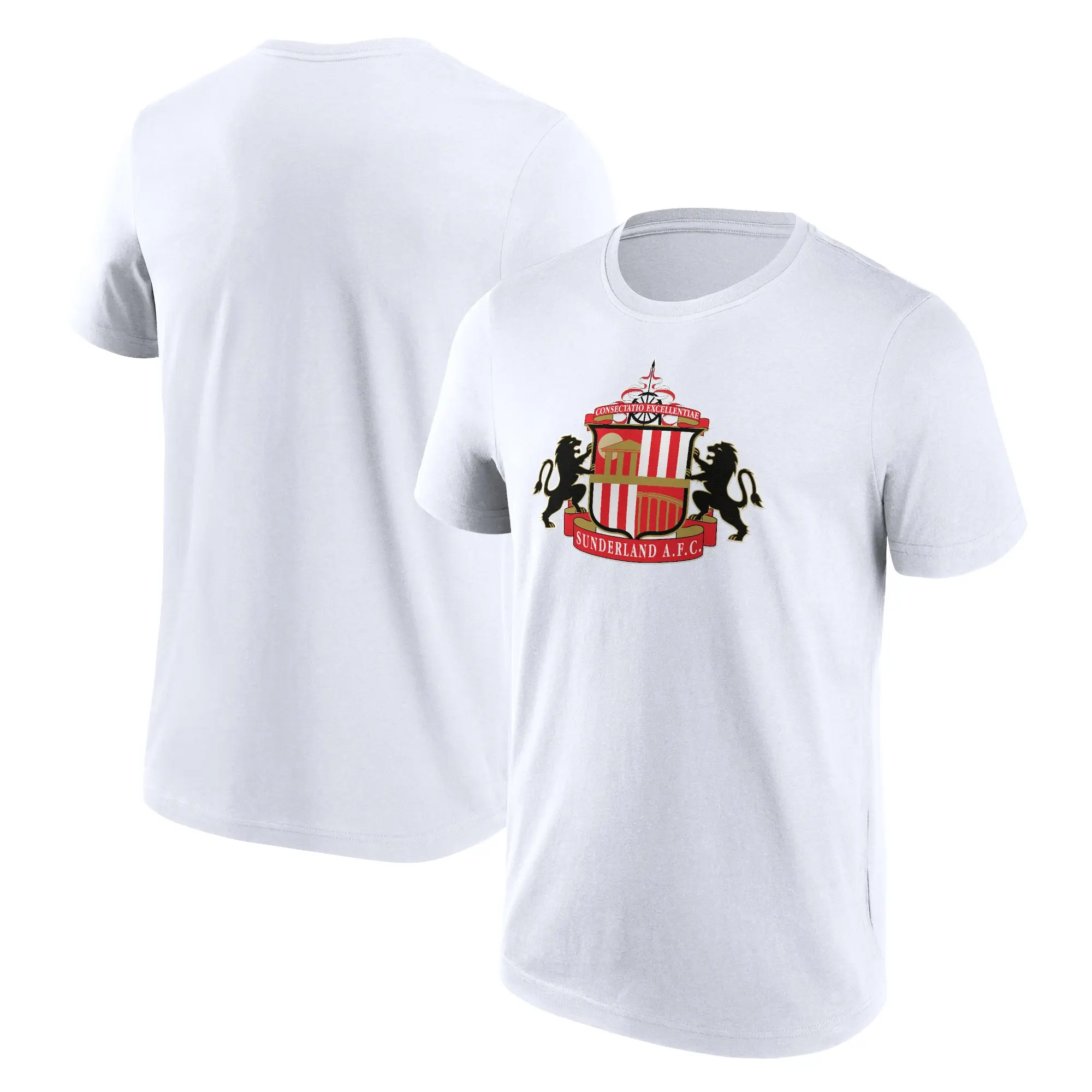 Fanatics Sunderland Essentials Primary Logo Graphic T-Shirt - White - Mens
