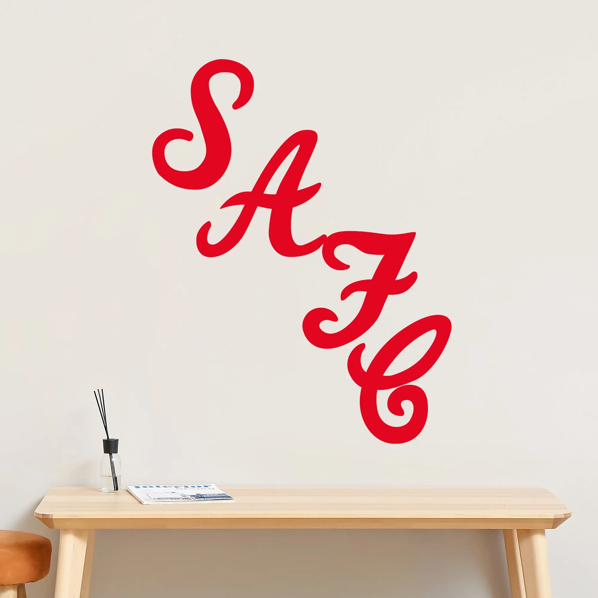 Sunderland SAFC Script Wall Sticker - 90cm height x 70cm width