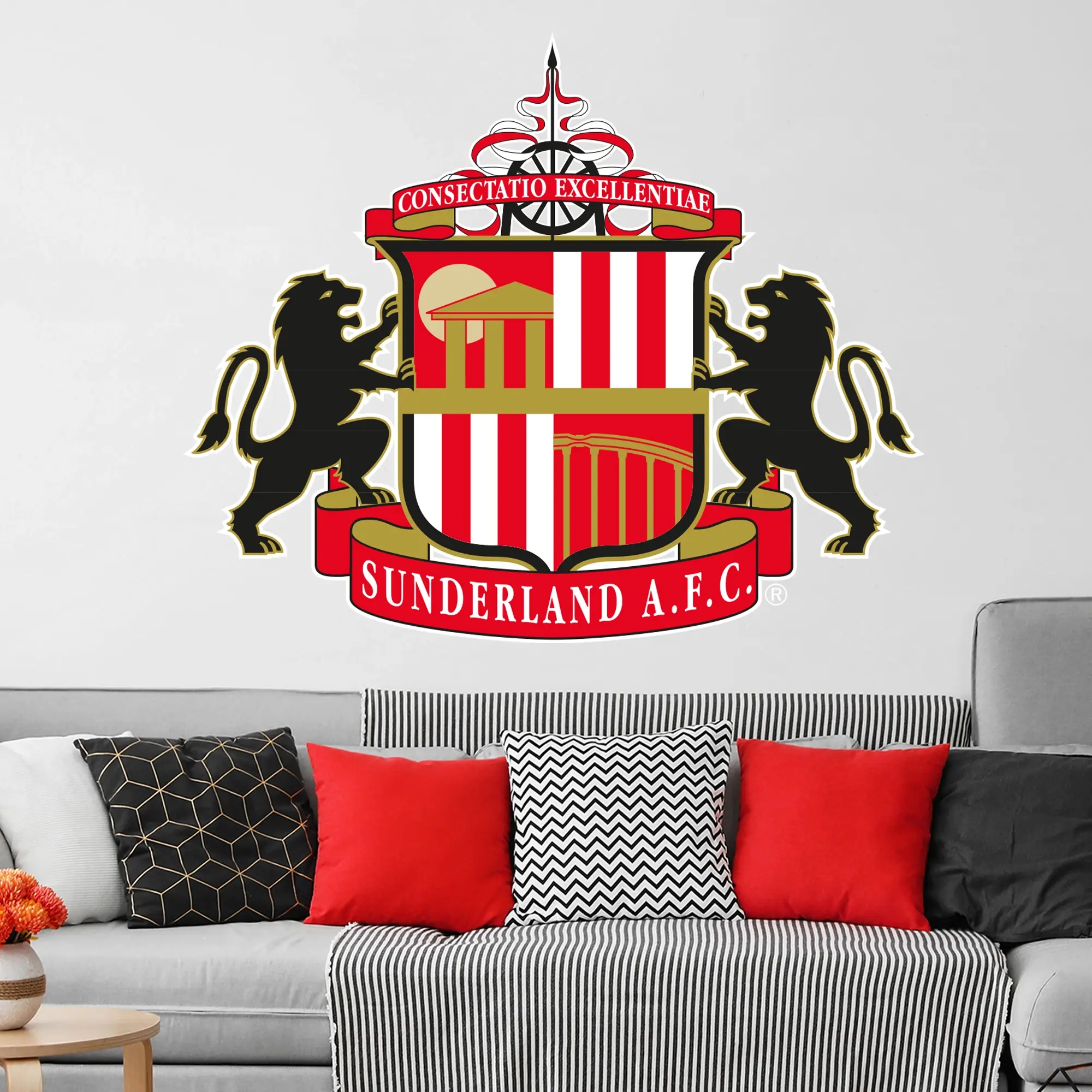Sunderland Crest Wall Sticker - 90cm width x 75cm height
