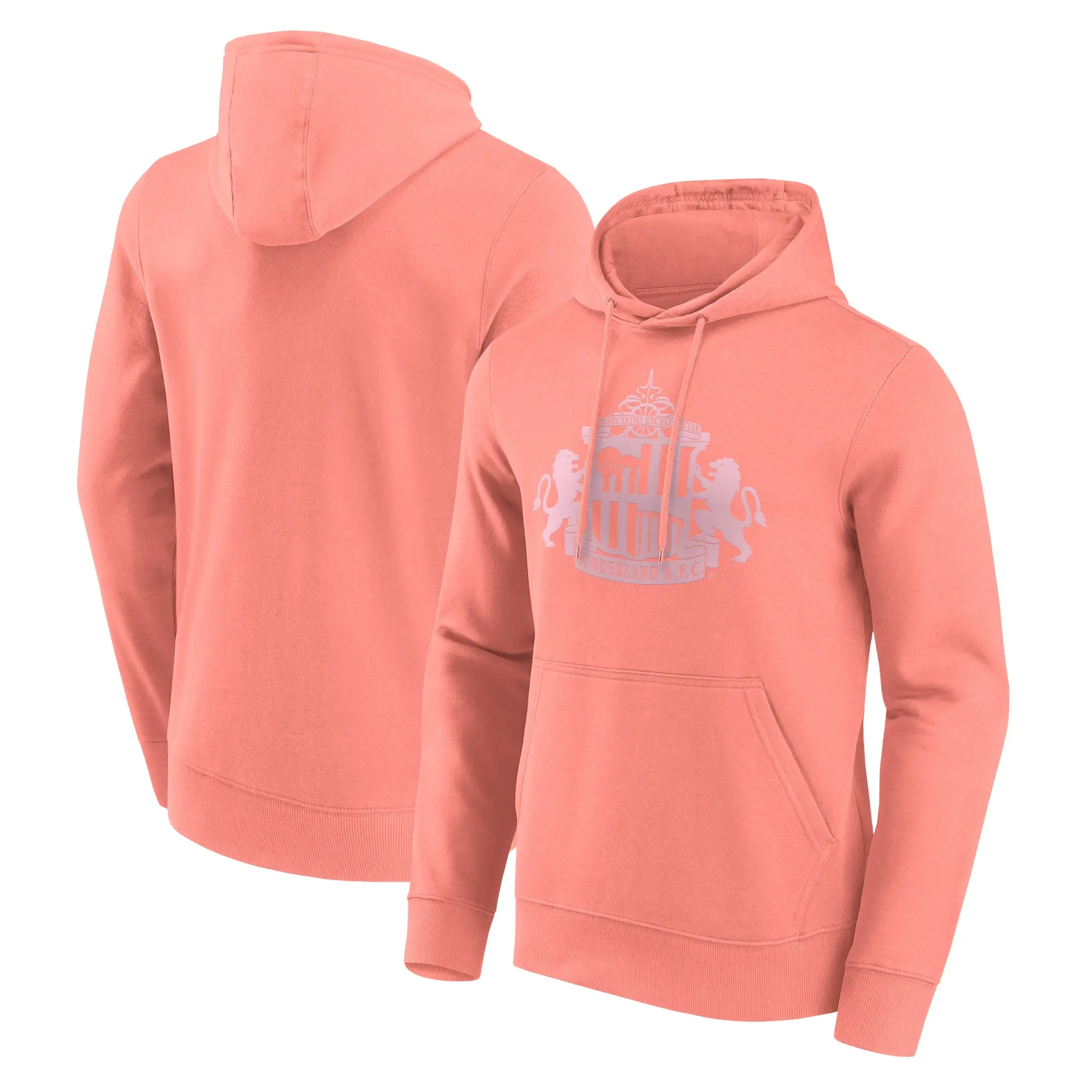 No Brand Sunderland Mono Logo Graphic Hoodie - Coral Haze - Mens