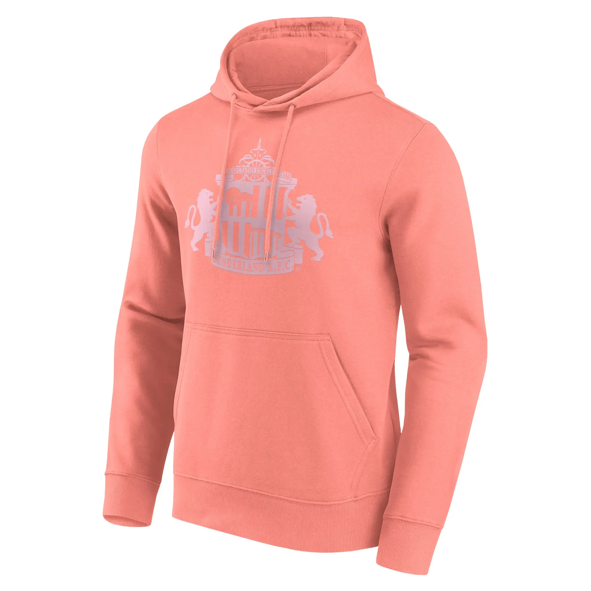 No Brand Sunderland Mono Logo Graphic Hoodie - Coral Haze - Mens