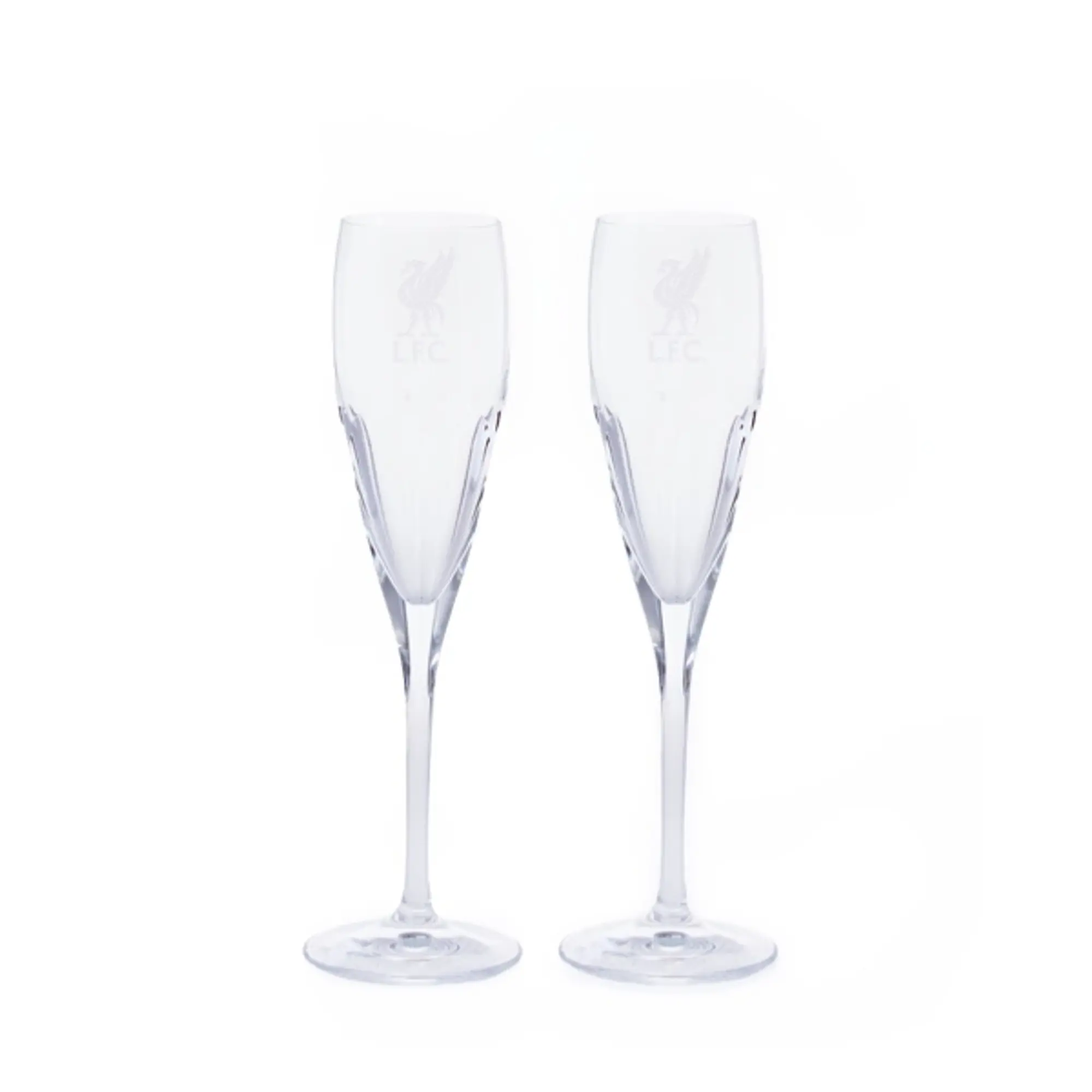 Liverpool FC LFC Crystal Champagne Glass Pair