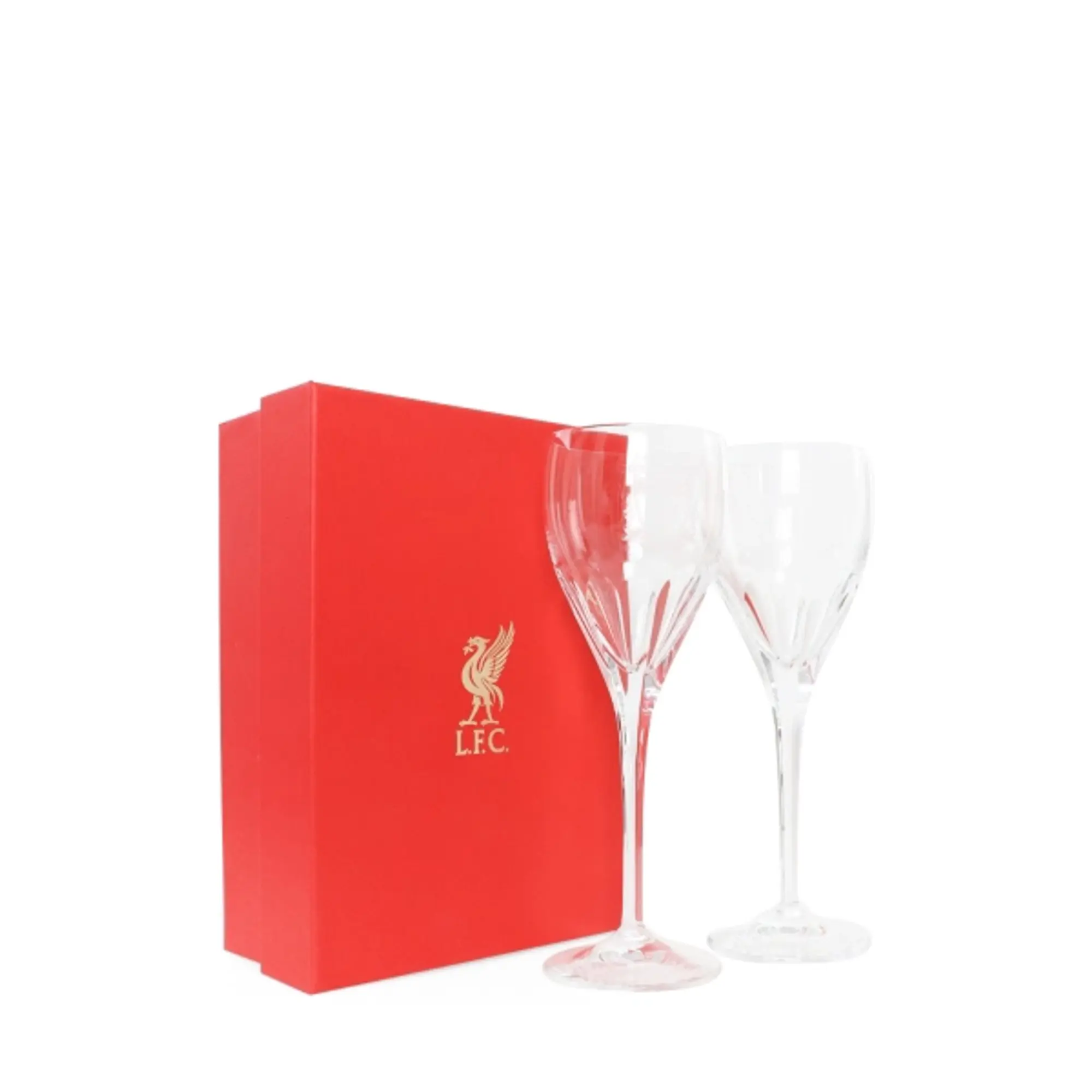 Liverpool FC LFC Crystal Wine Glass Pair