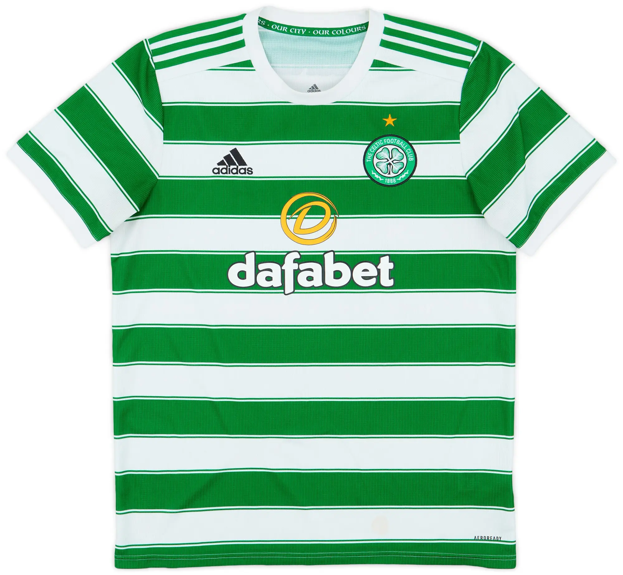 adidas 2021-22 Celtic Home Shirt - 7/10 - (L)