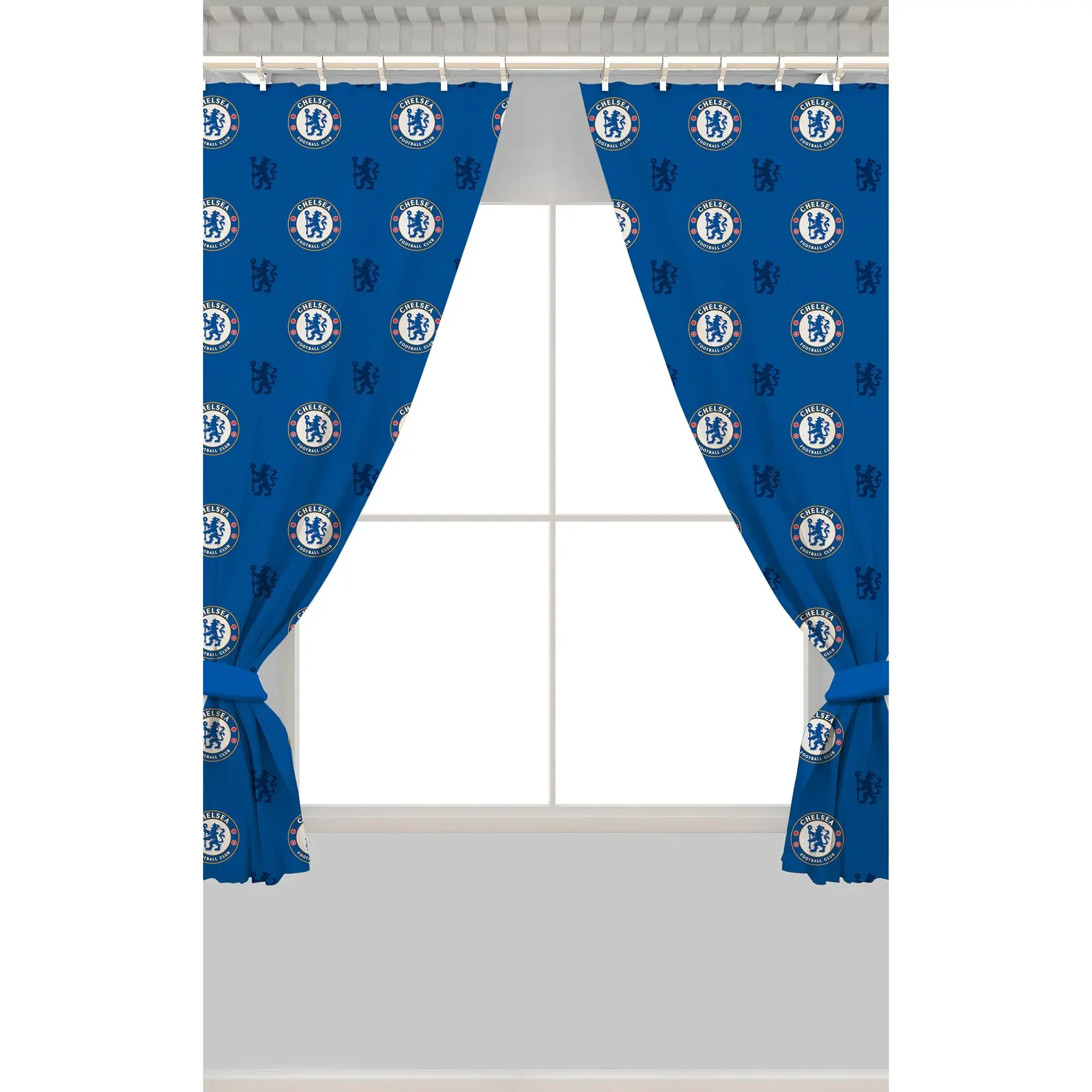 Chelsea Repeat Crest Curtains - 137cm