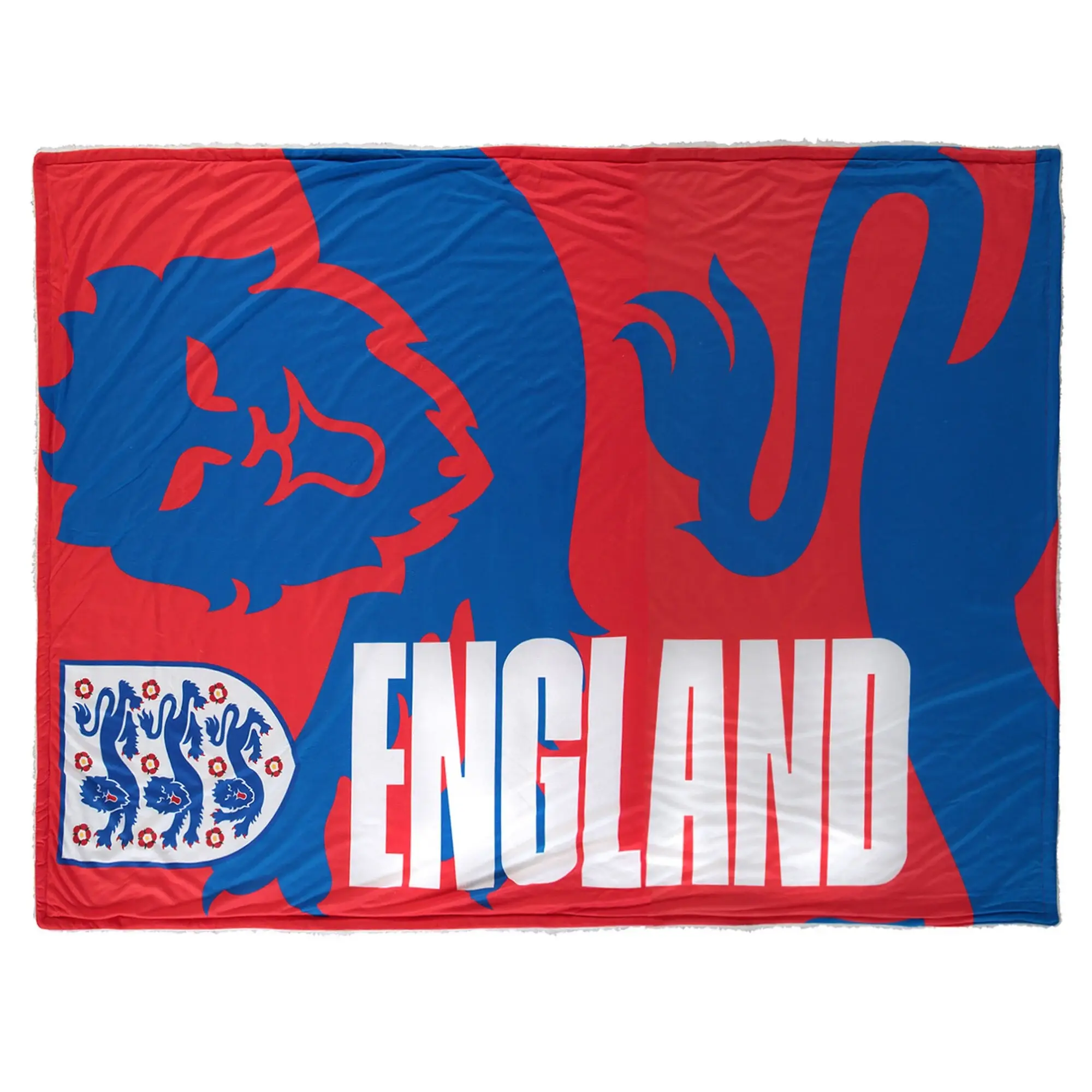 England Slogan Crest Sherpa Fleece Blanket