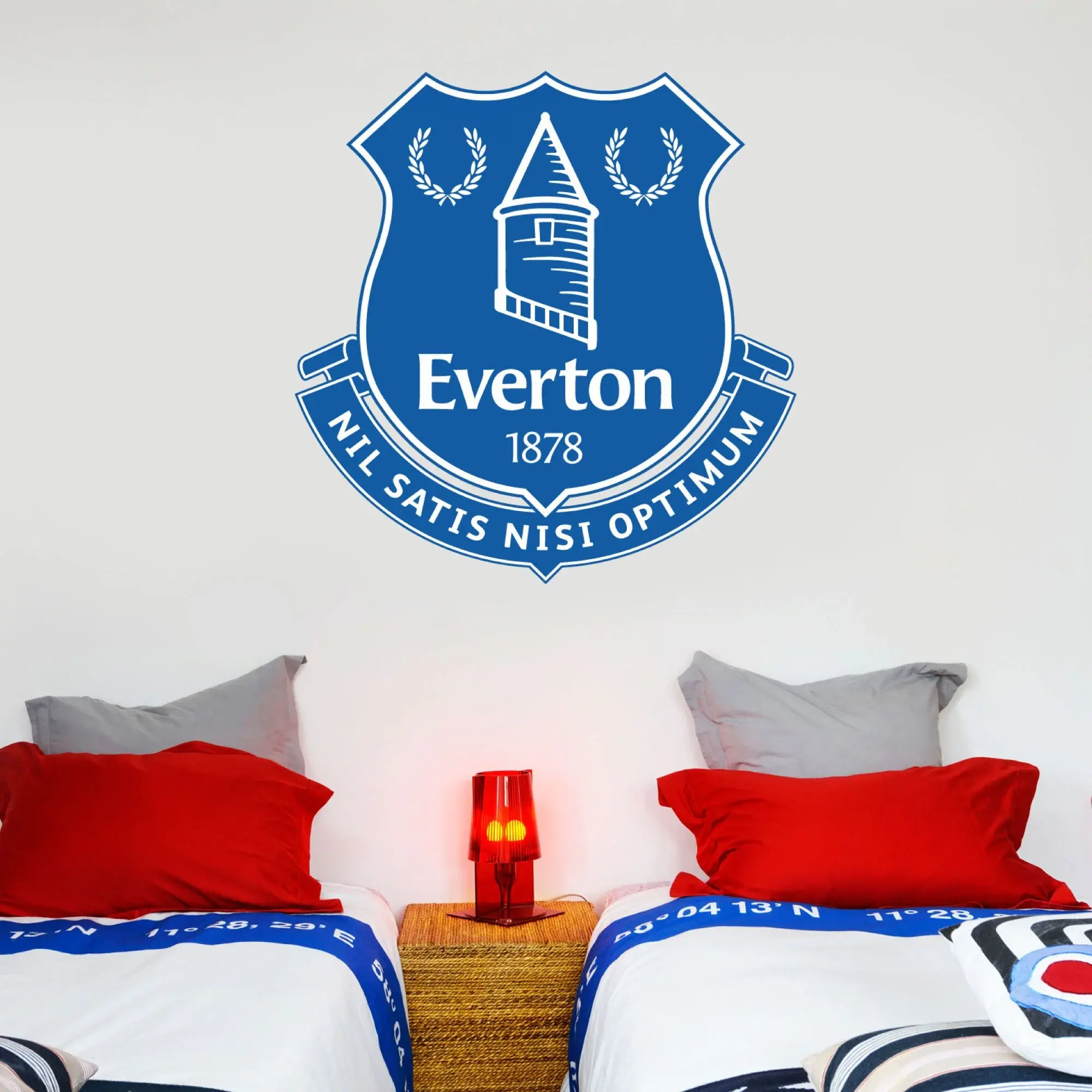 Everton Crest Wall Sticker - 60cm x 60cm with decal set - 60cm x 30cm