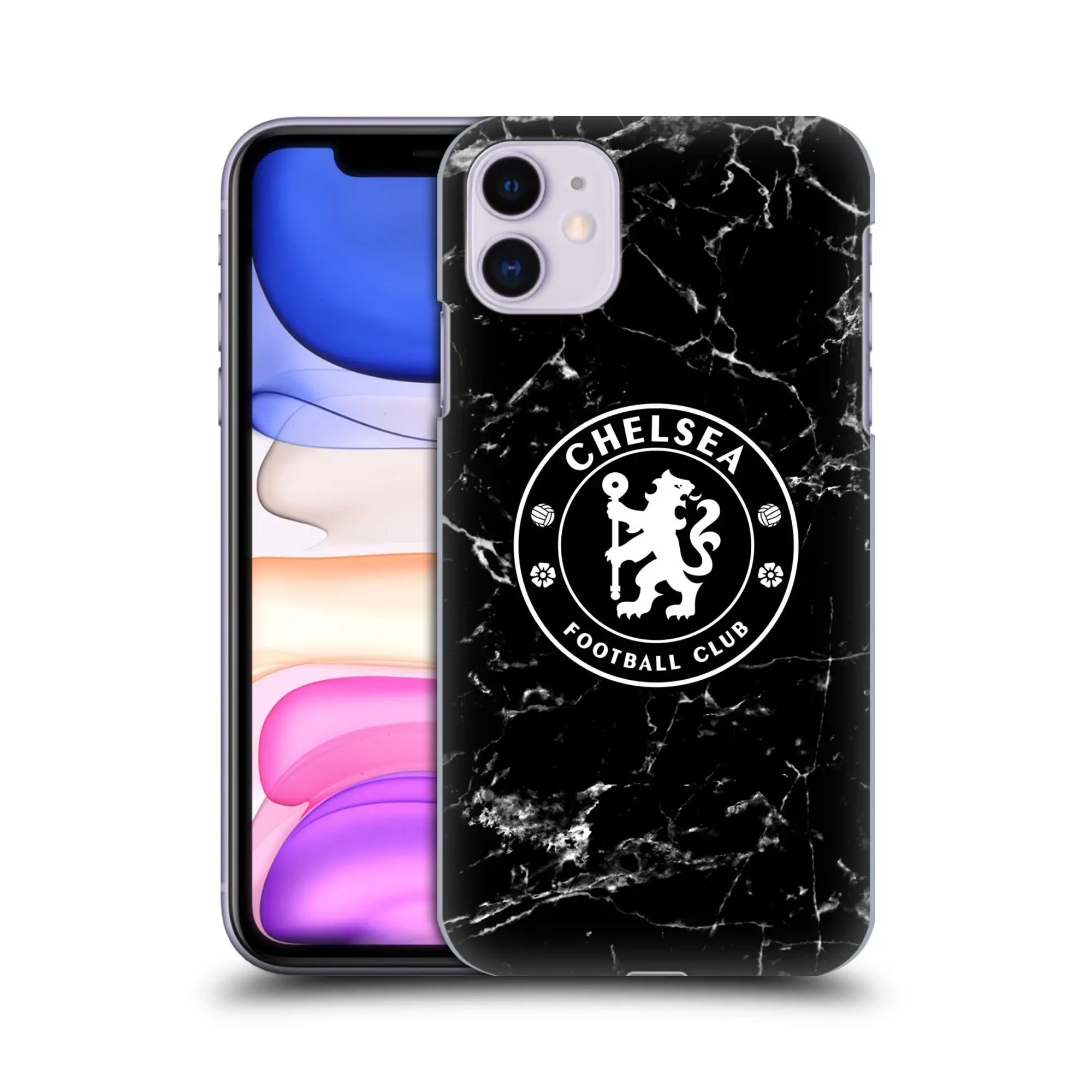 Chelsea Black Marble Hard-Shell Phone Case - iPhone