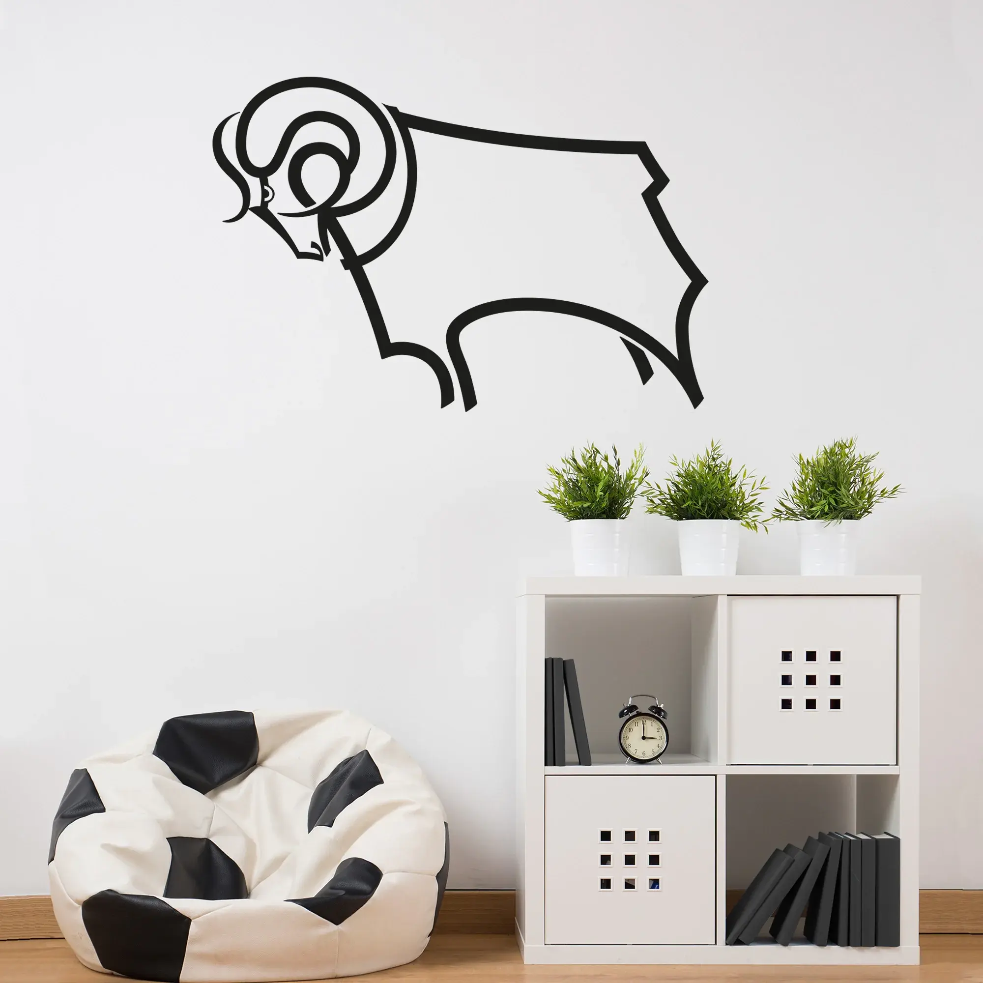 Derby County Crest Wall Sticker - 90cm x 60cm