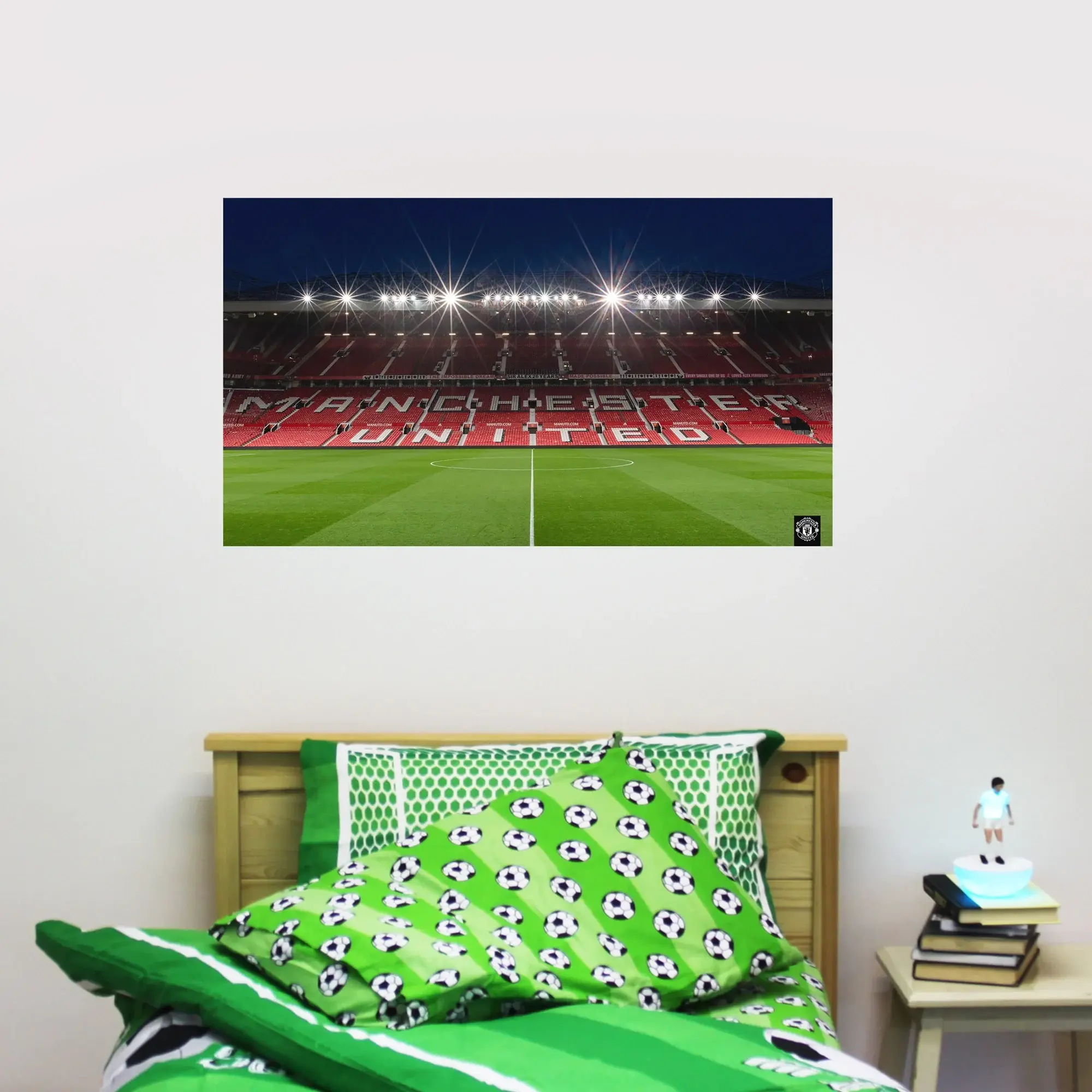 Manchester United Old Trafford Floodlights Print - A2