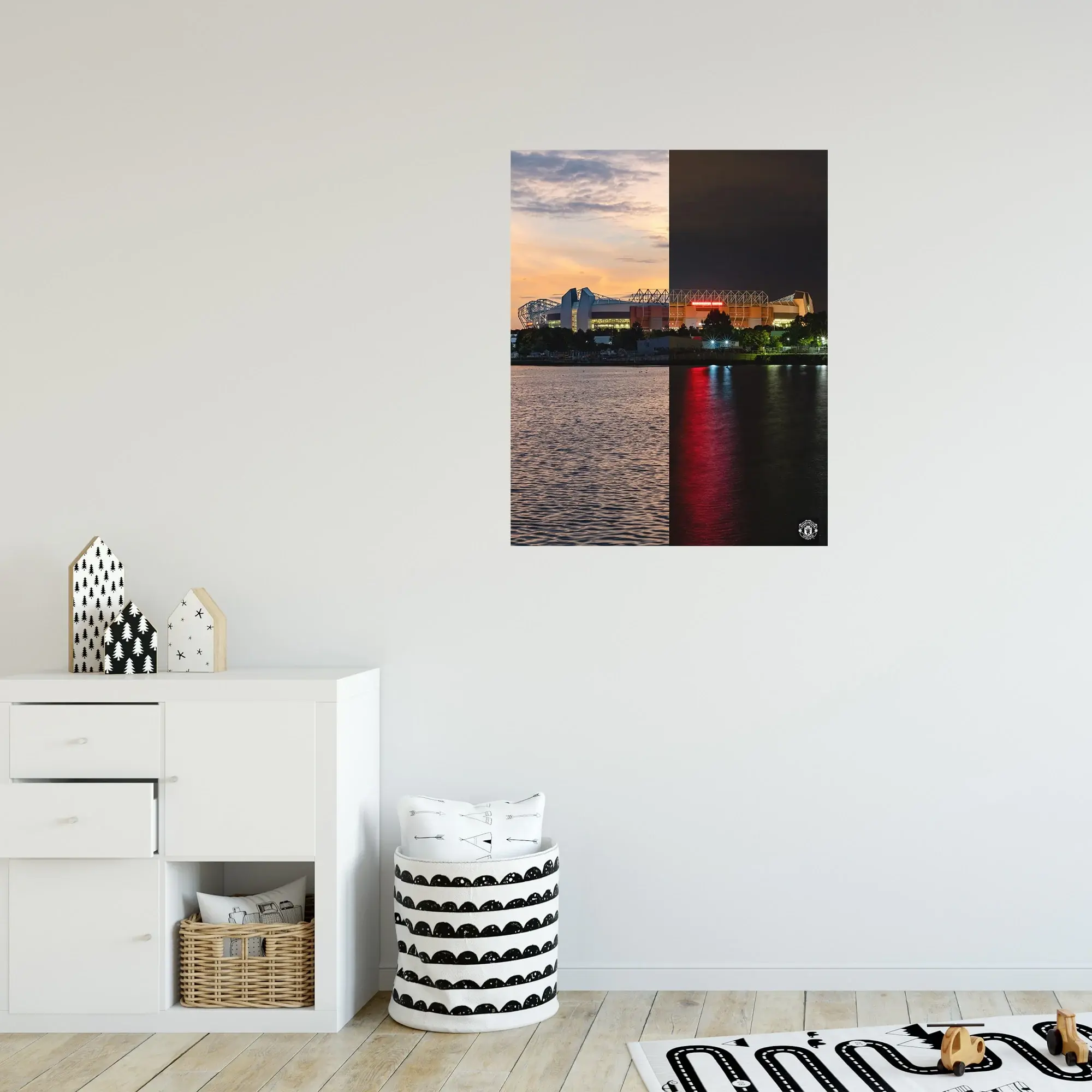 Manchester United Old Trafford Day & Night Print - A3