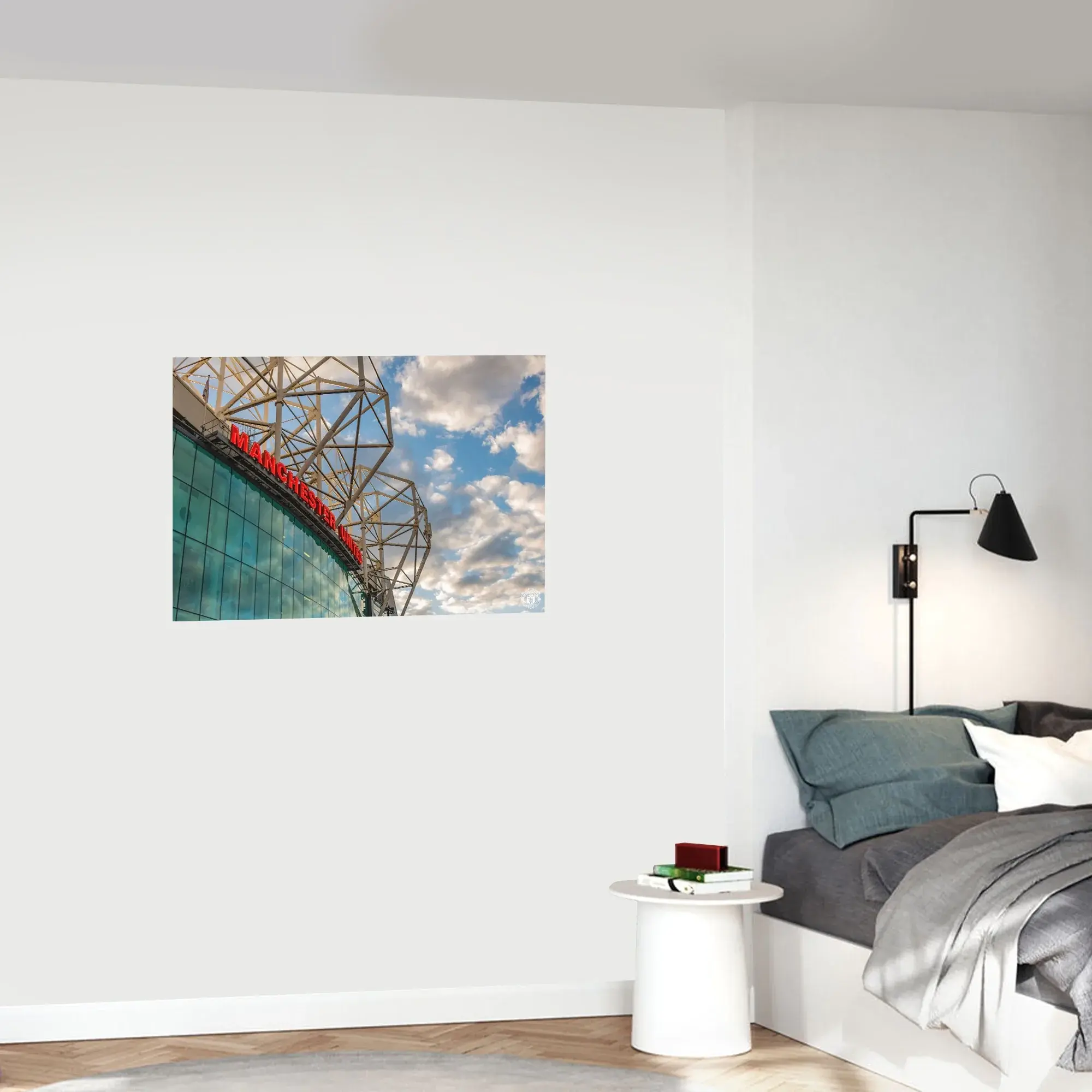 Manchester United Old Trafford Forecourt Sky Print - A3