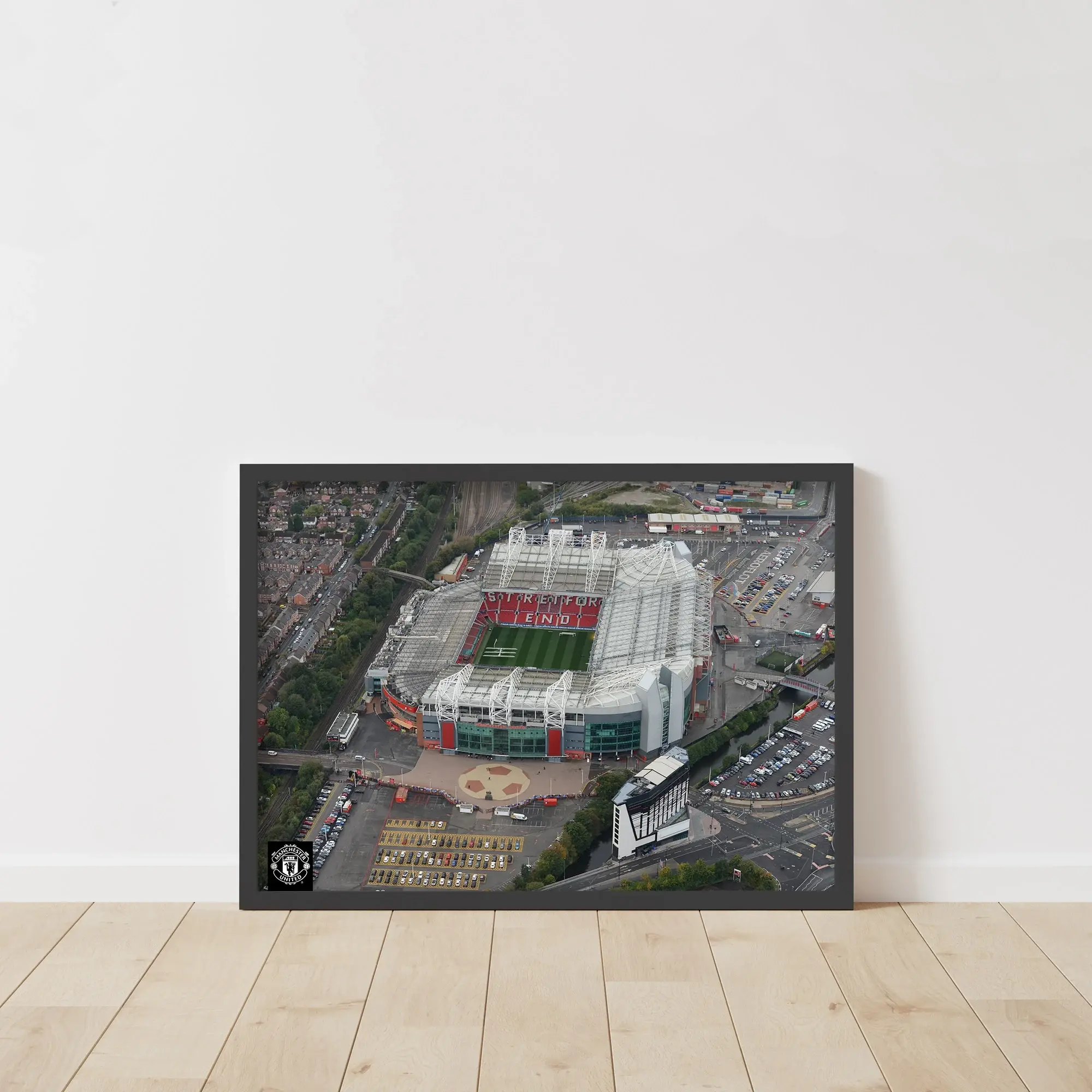 Manchester United Aerial Shot of Old Trafford Framed Print - A2