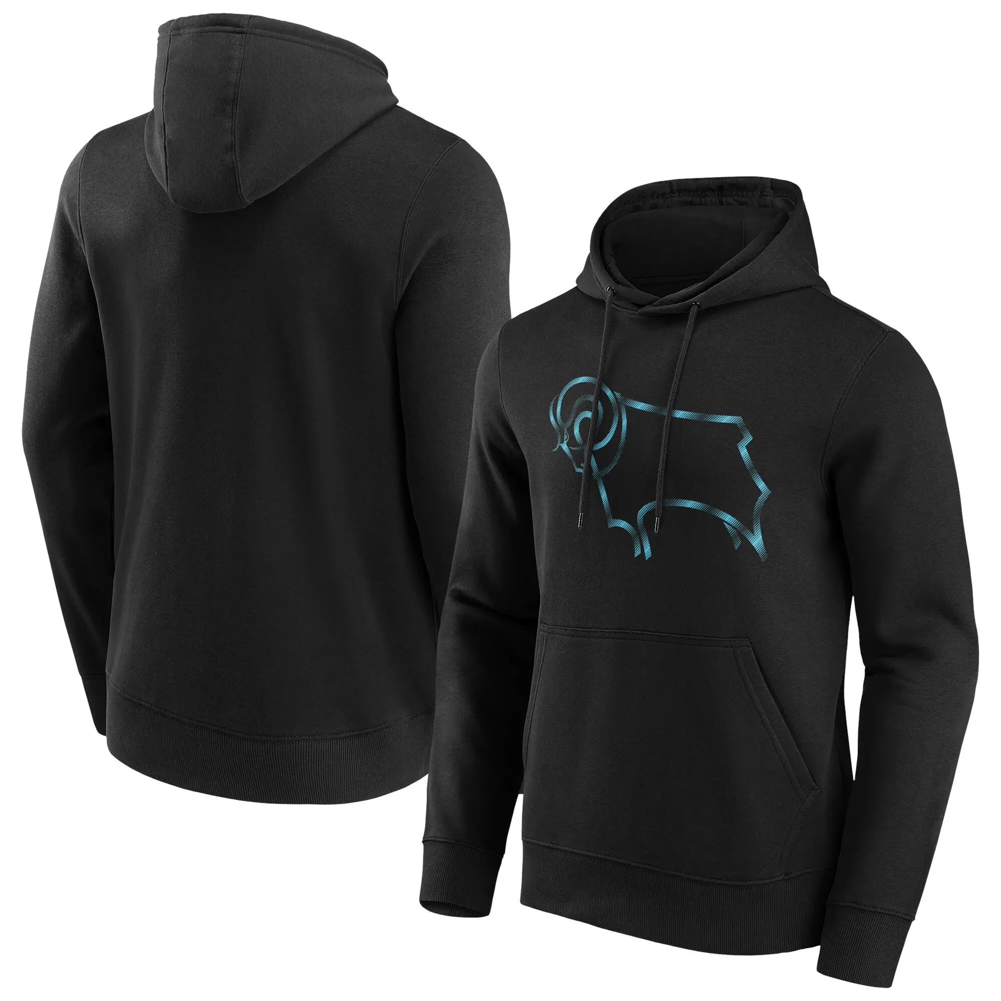 Fanatics MTO Label Derby County Iconic Shimmer Hoodie - Black - Mens