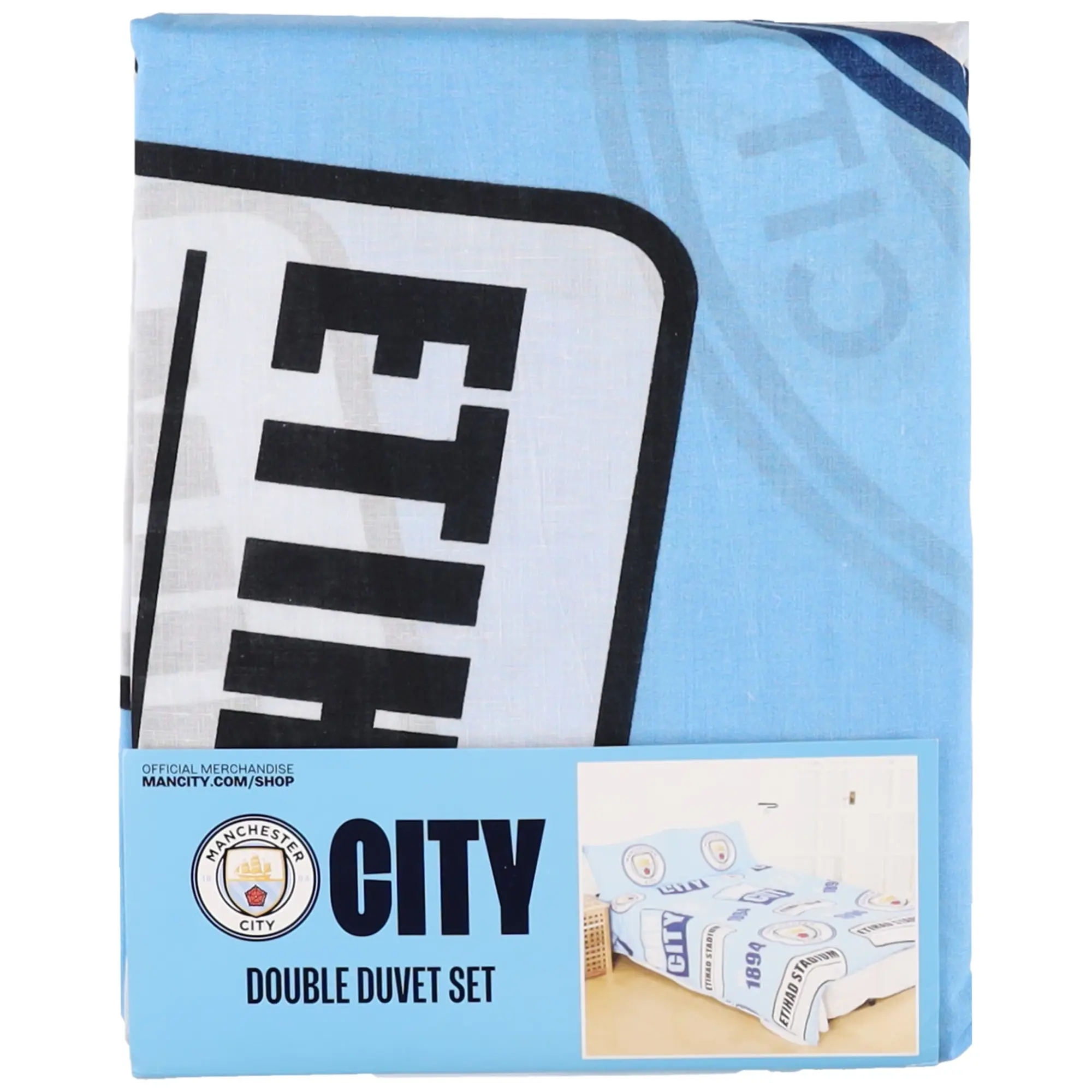 Manchester City Striker Double Duvet Set