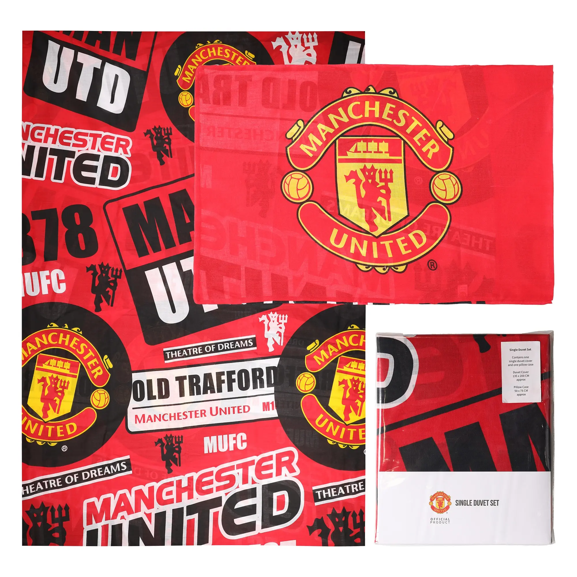 Manchester United Patch Duvet Set - Single