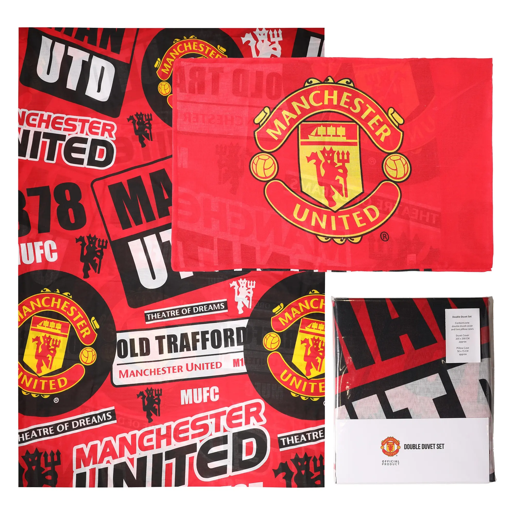 Manchester United Patch Duvet Set - Double