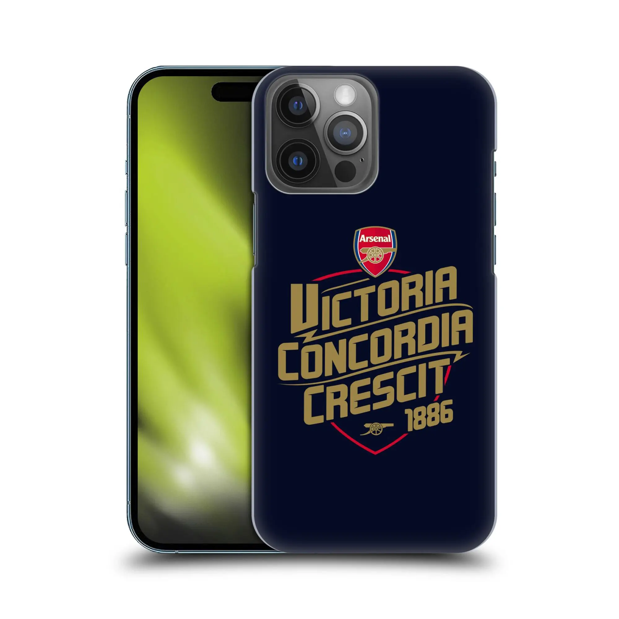 Arsenal Victoria Concordia Crescit Hard Back Phone Case - Navy - iPhone